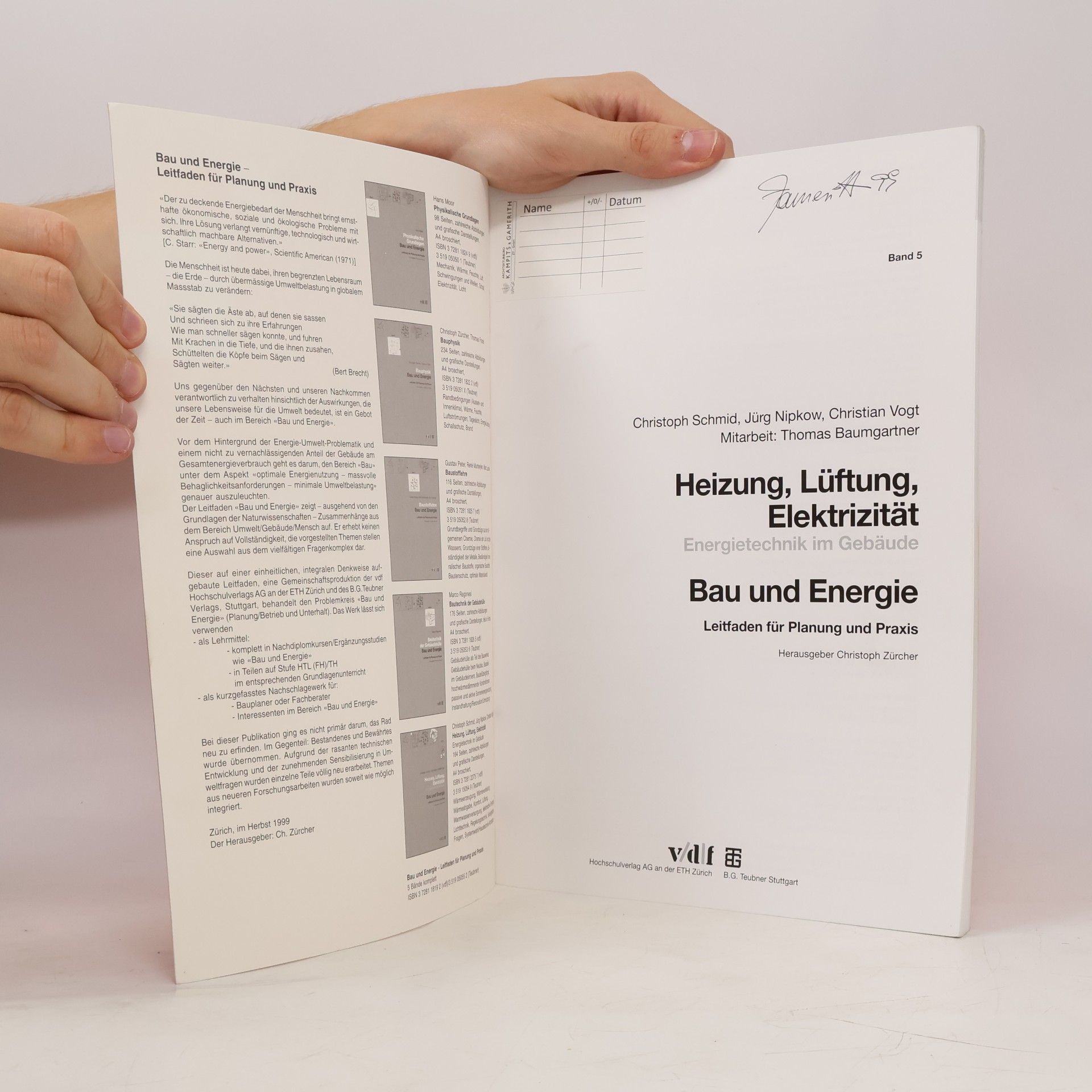 Christian Vogt Bau und Energie / Heizung, Lüftung, Elektrizität: Leitfaden für Planung und Praxis / Energietechnik im Gebäude (Bau und Energie: Leitfaden für Planung und Praxis)
