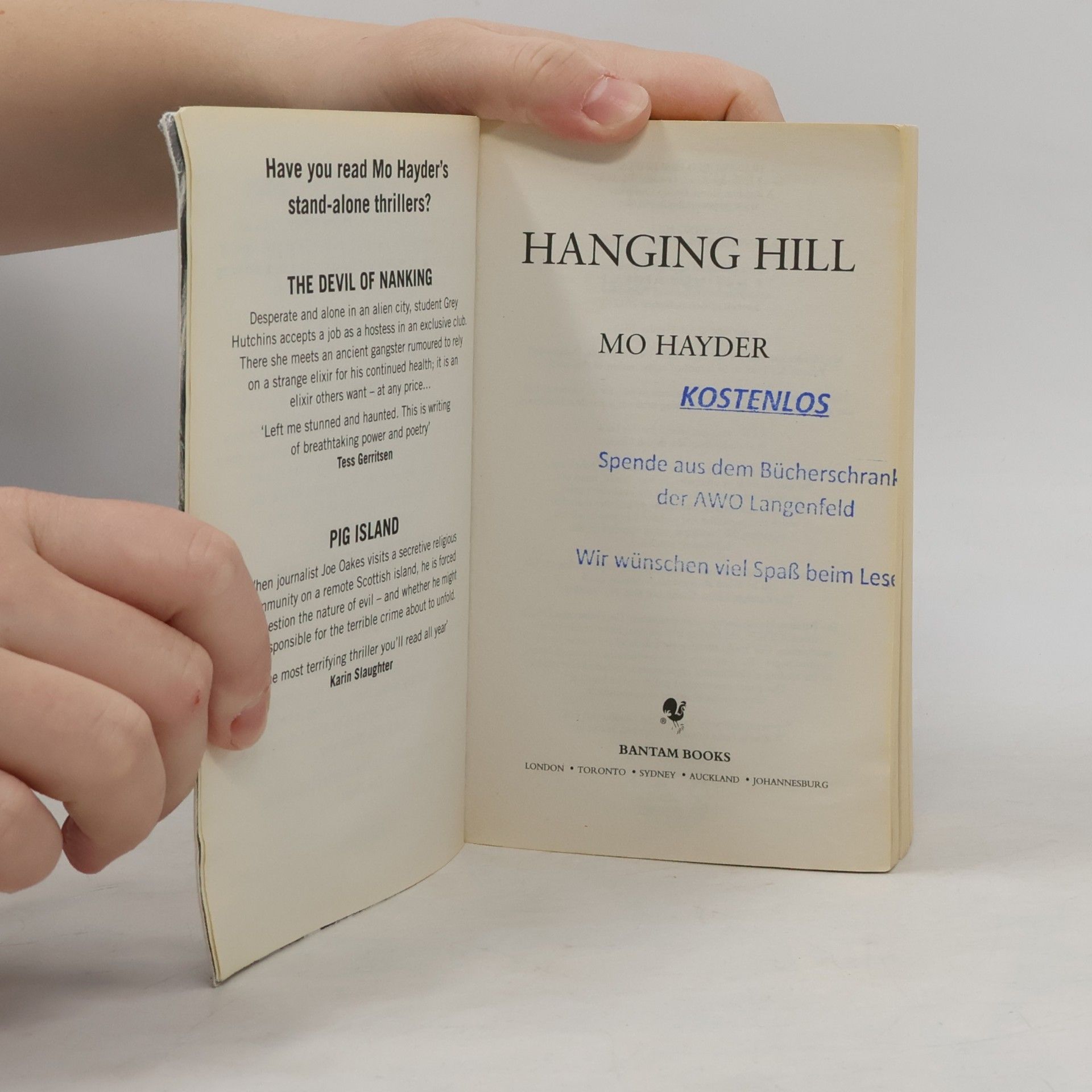 Mo Hayder Hanging Hill