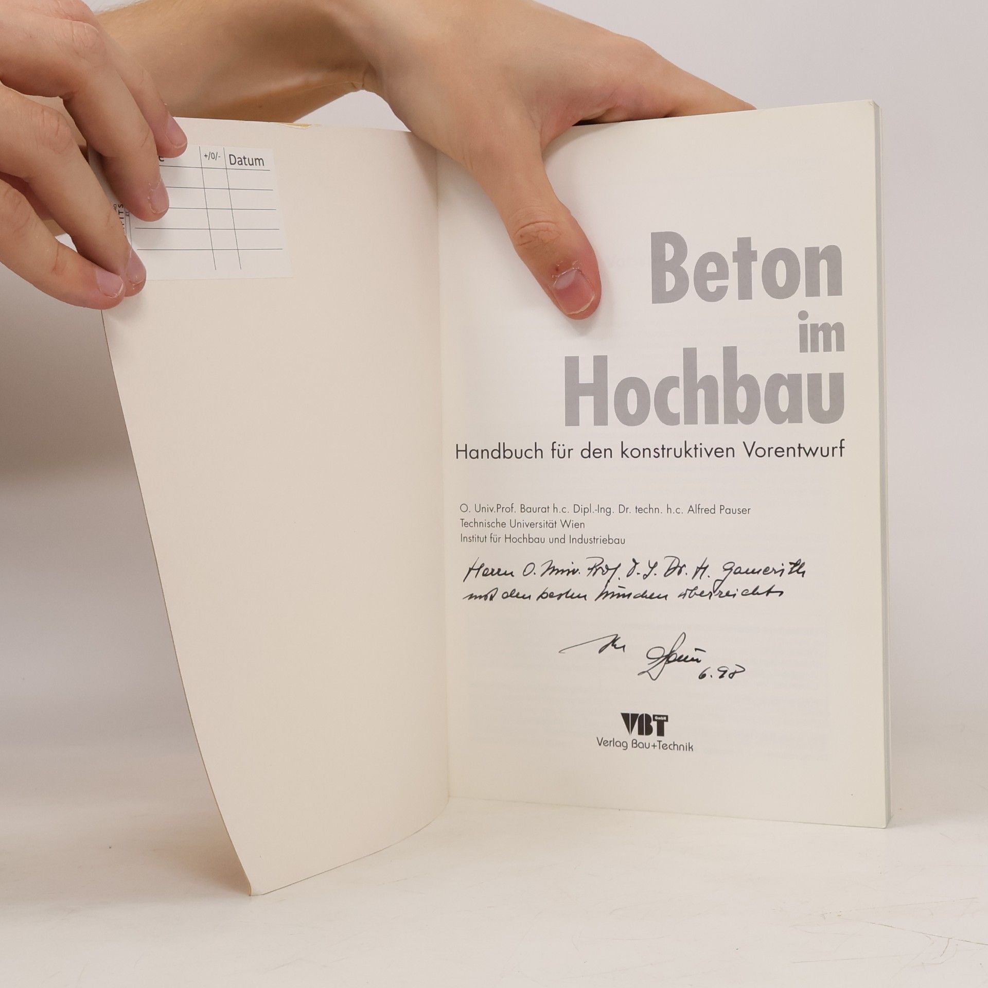 Alfred Pauser Beton im Hochbau