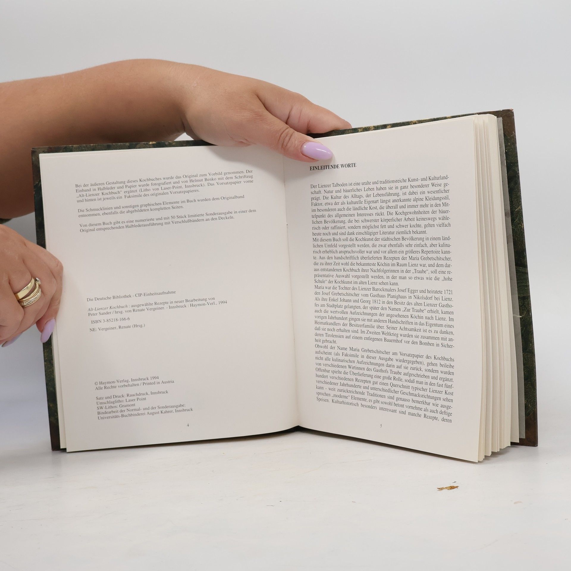 Hans Peter Sander Alt-Lienzer Kochbuch