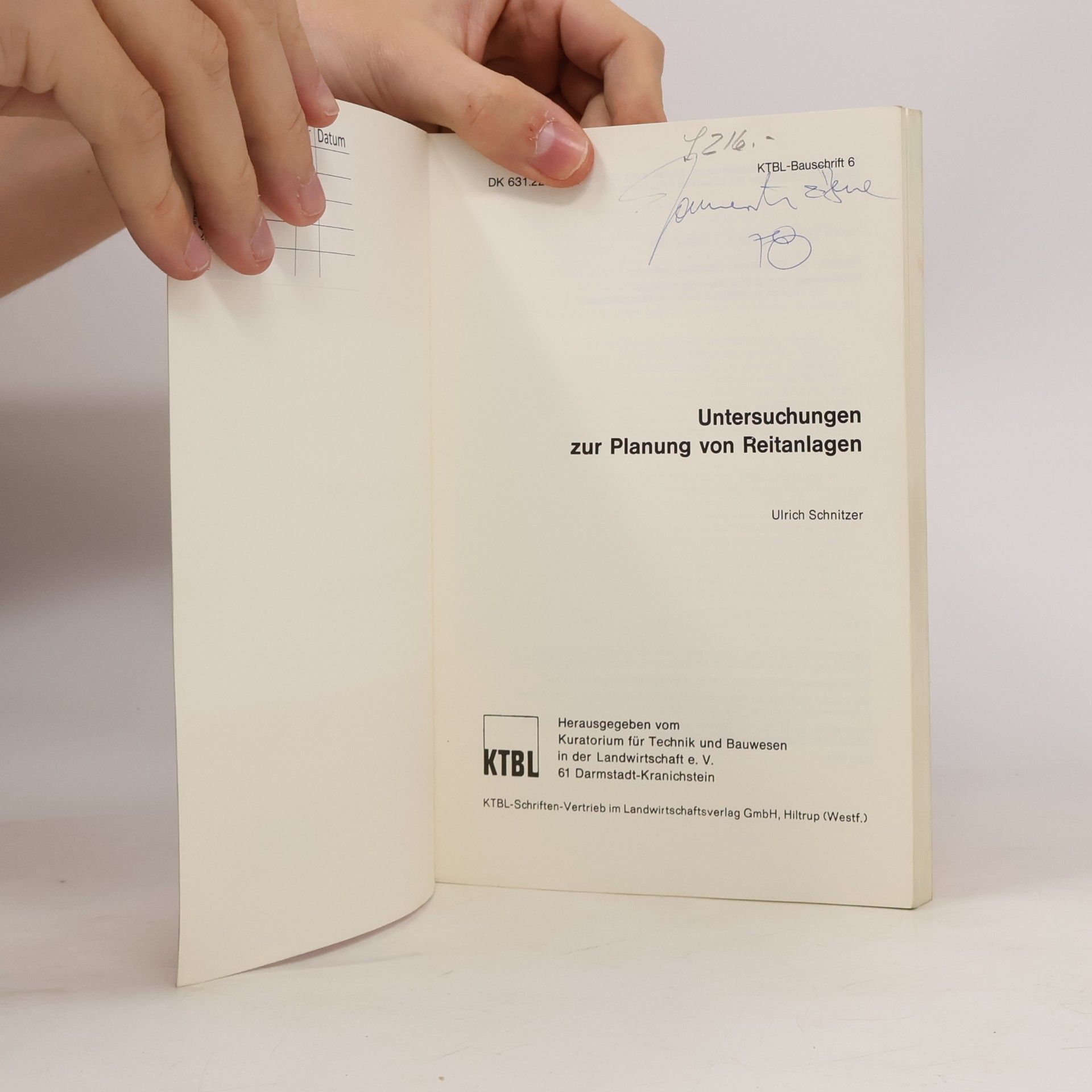 Ulrich Schnitzer Untersuchungen zur Planung von Reitanlagen 6