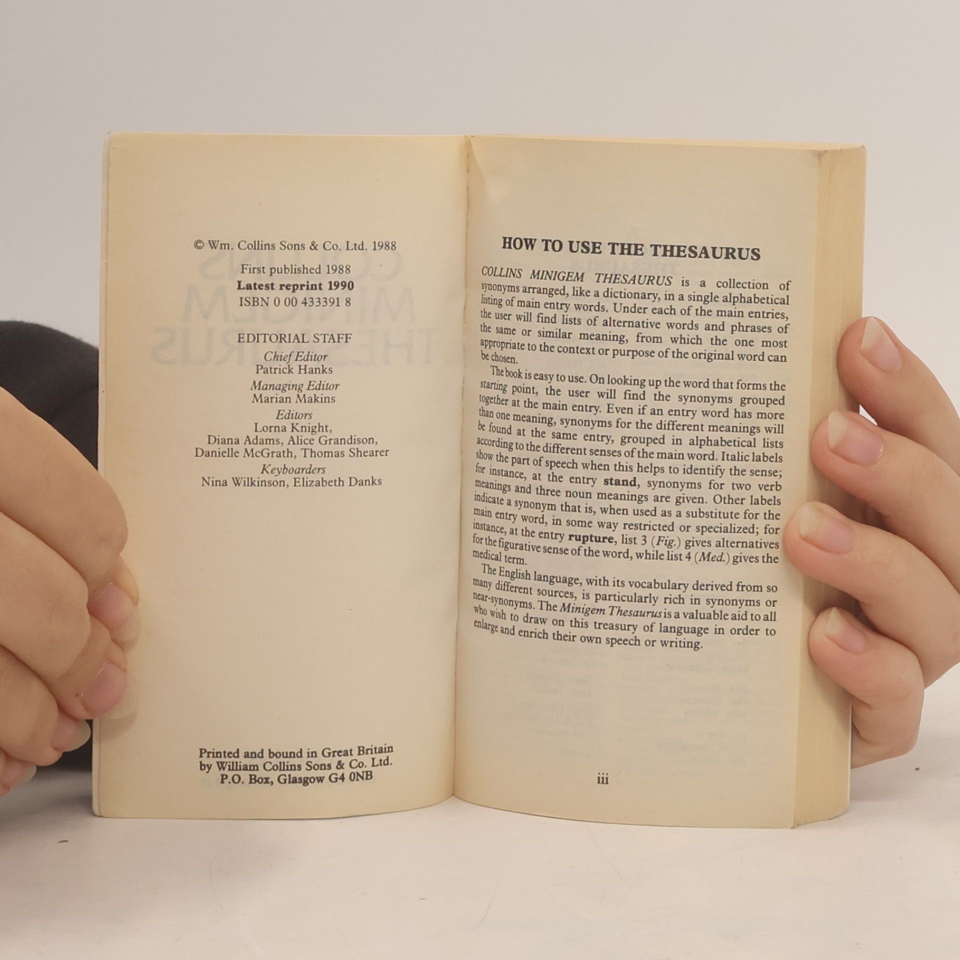 Various authors Collins Minigem Thesaurus