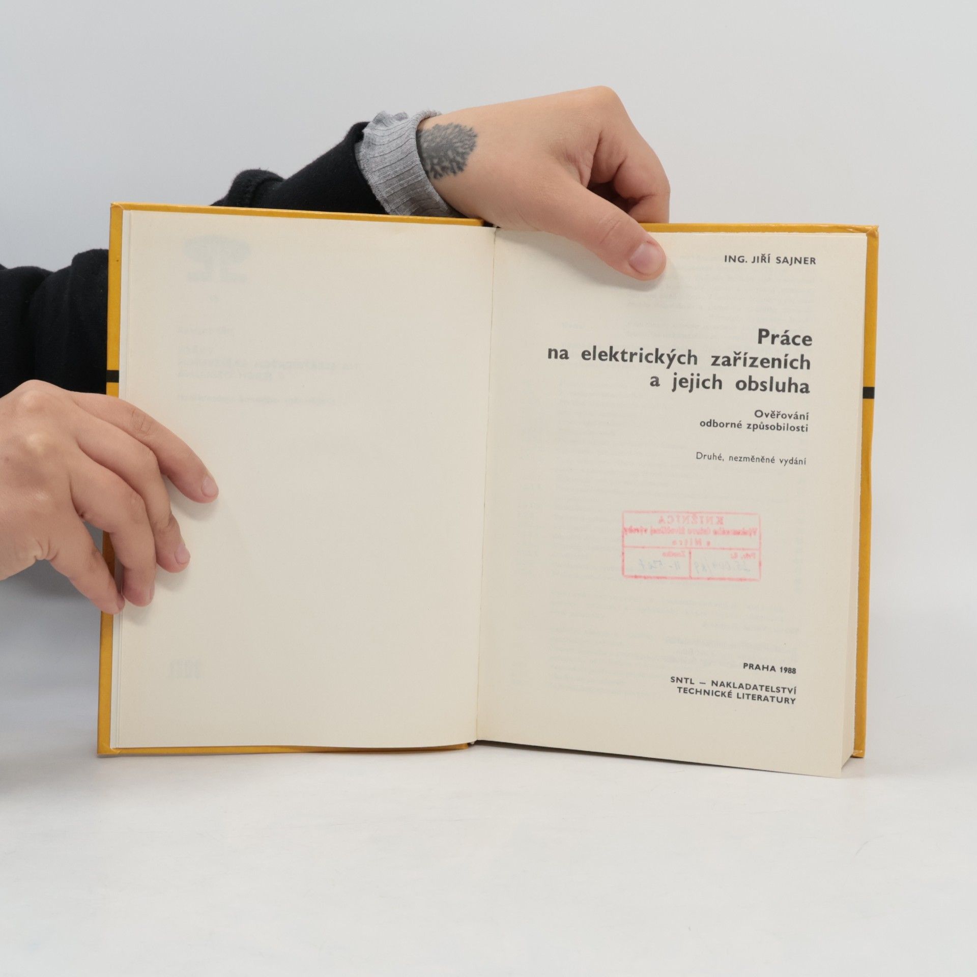 Jiří Sajner Práce na elektrických zařízeních a jejich obsluha