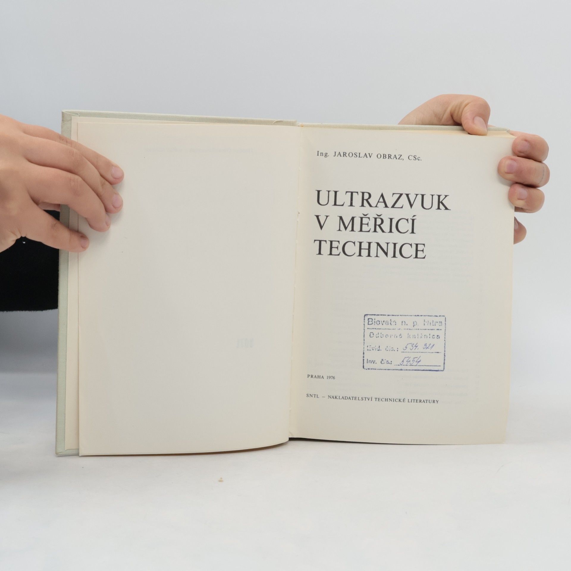 Jaroslav Obraz Ultrazvuk v měřící technice