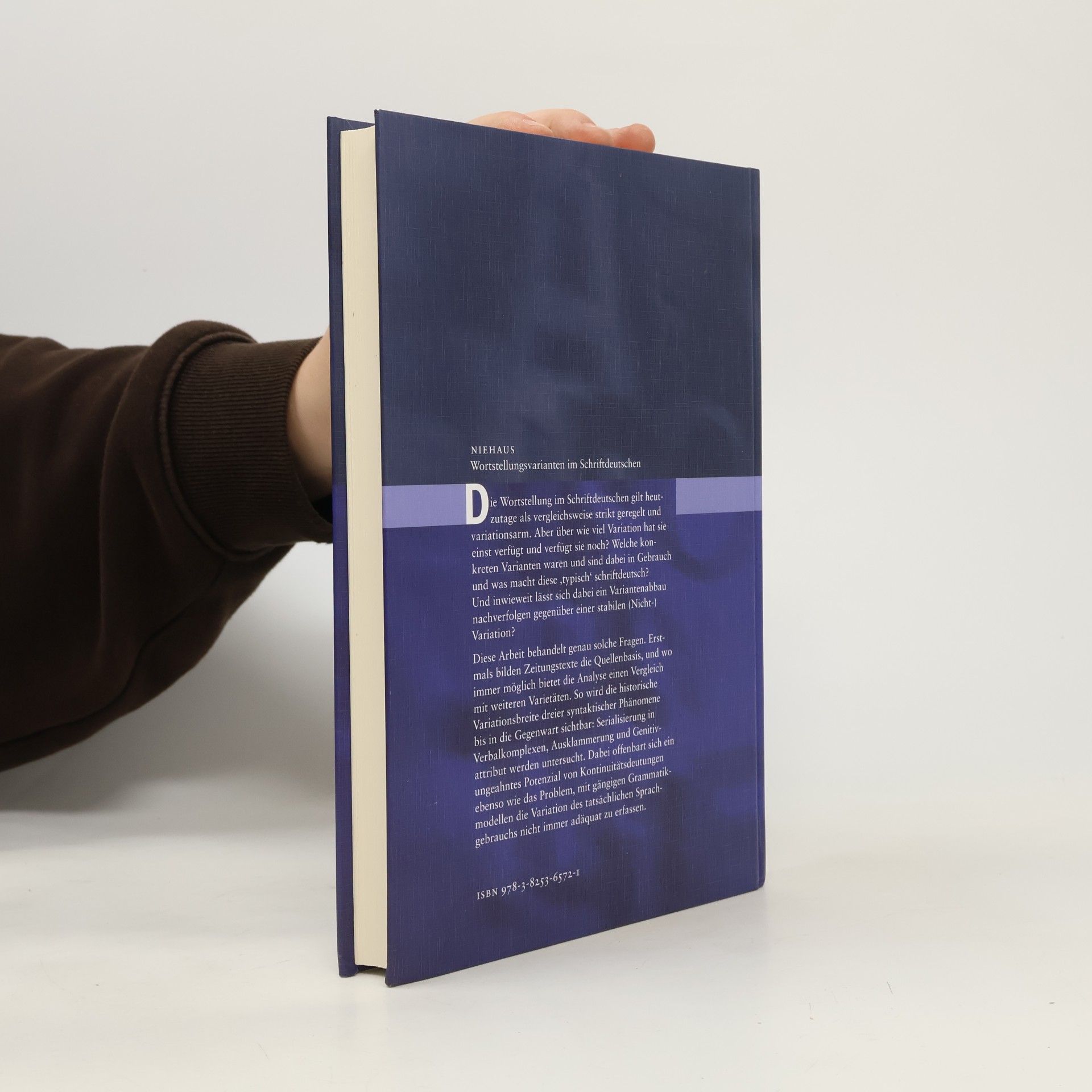 Dr. Konstantin Niehaus Germanistische Bibliothek - 58: Wortstellungsvarianten im Schriftdeutschen