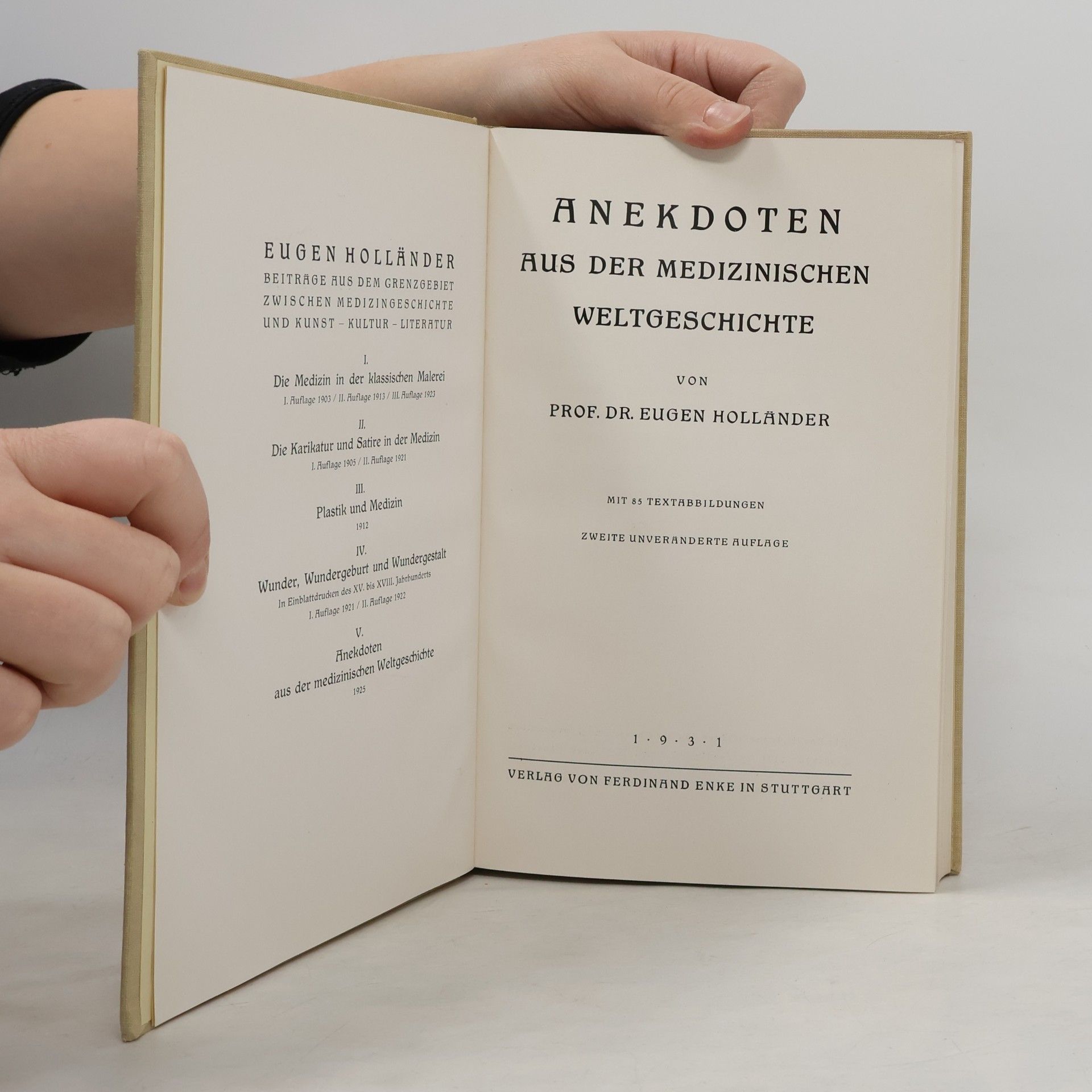 Eugen Holländer Anekdoten aus der medizinischen Weltgeschichte
