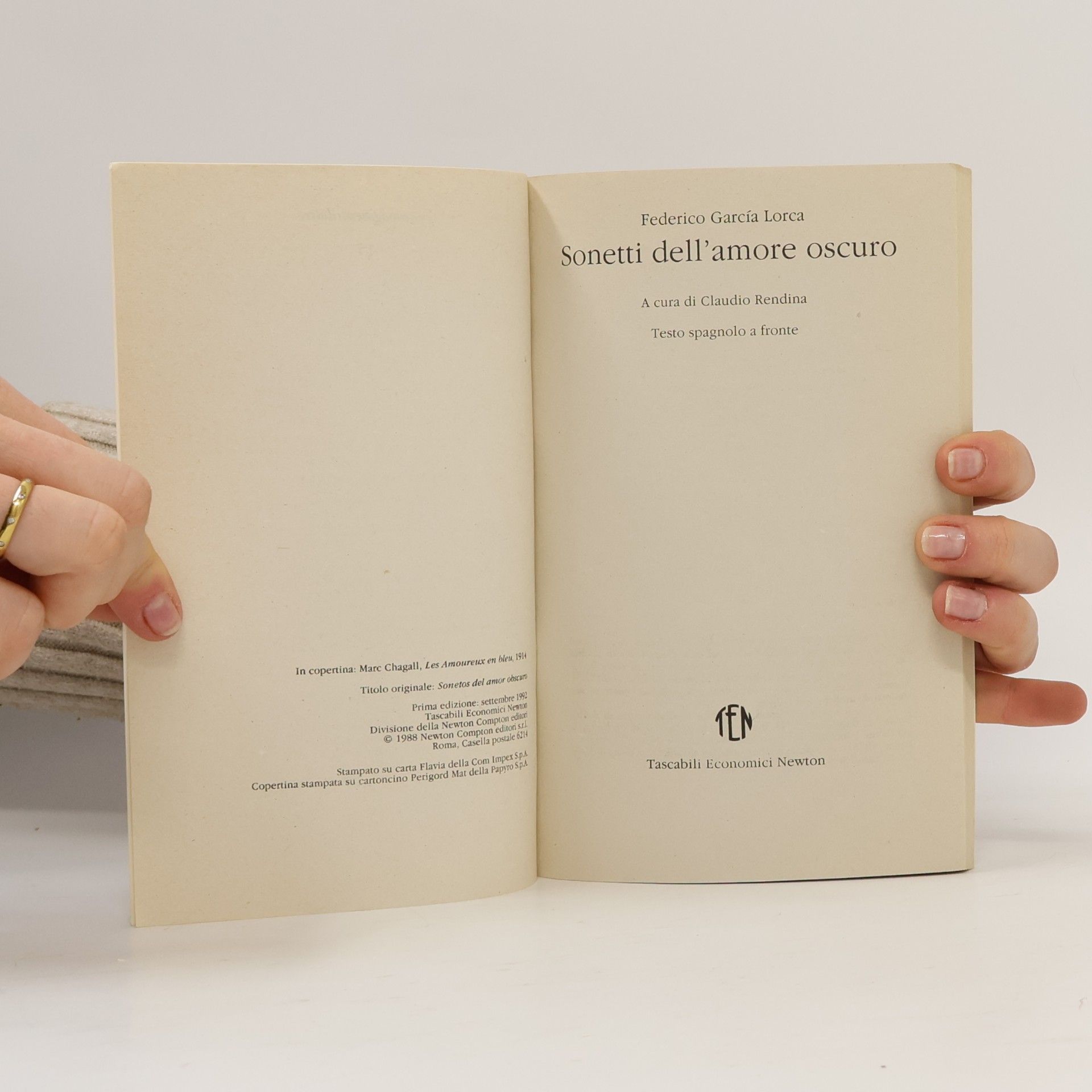 Federico García Lorca I sonetti dell'amore oscuro