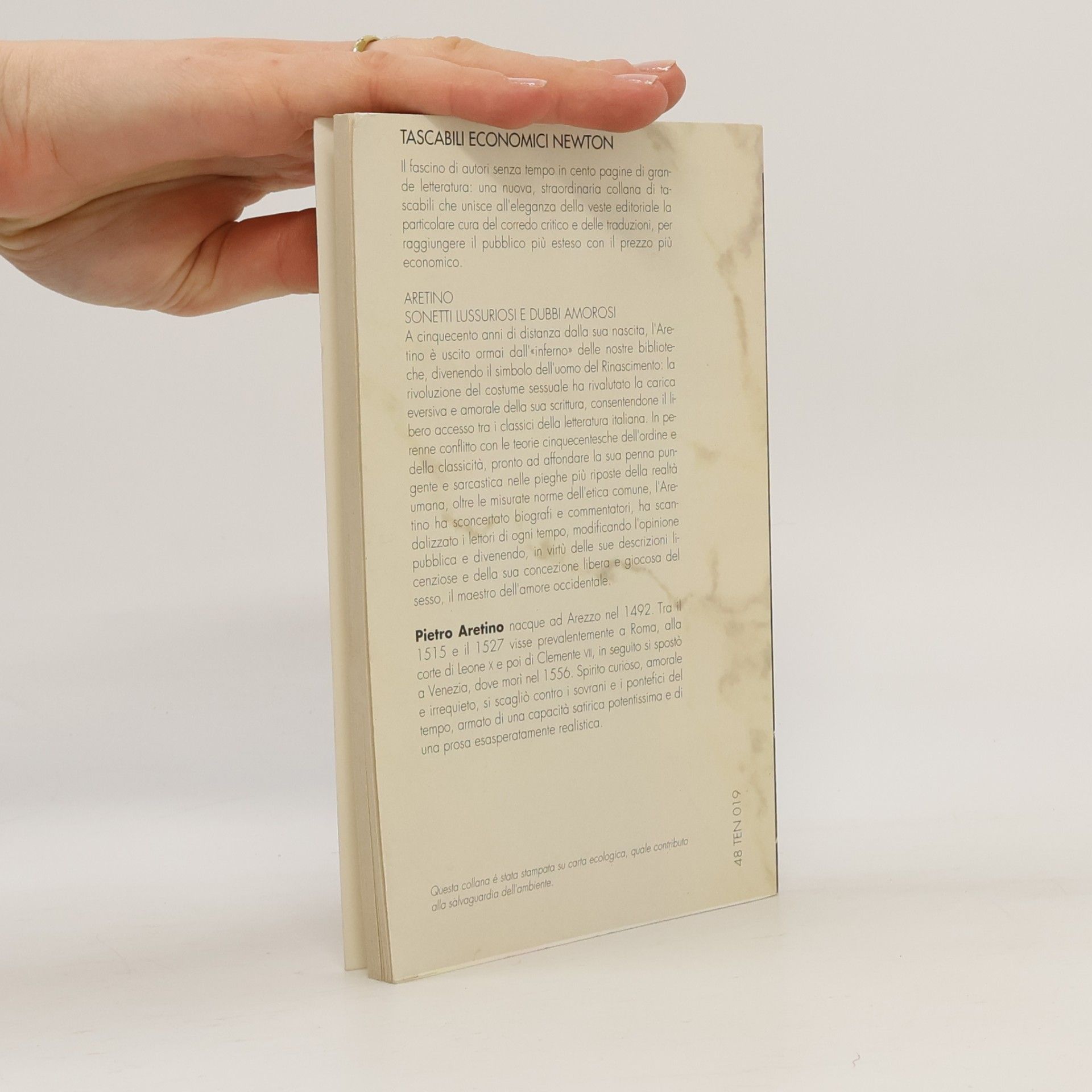 Pietro Aretino Tascabili Economici: Sonetti lussuriosi e dubbi amorosi