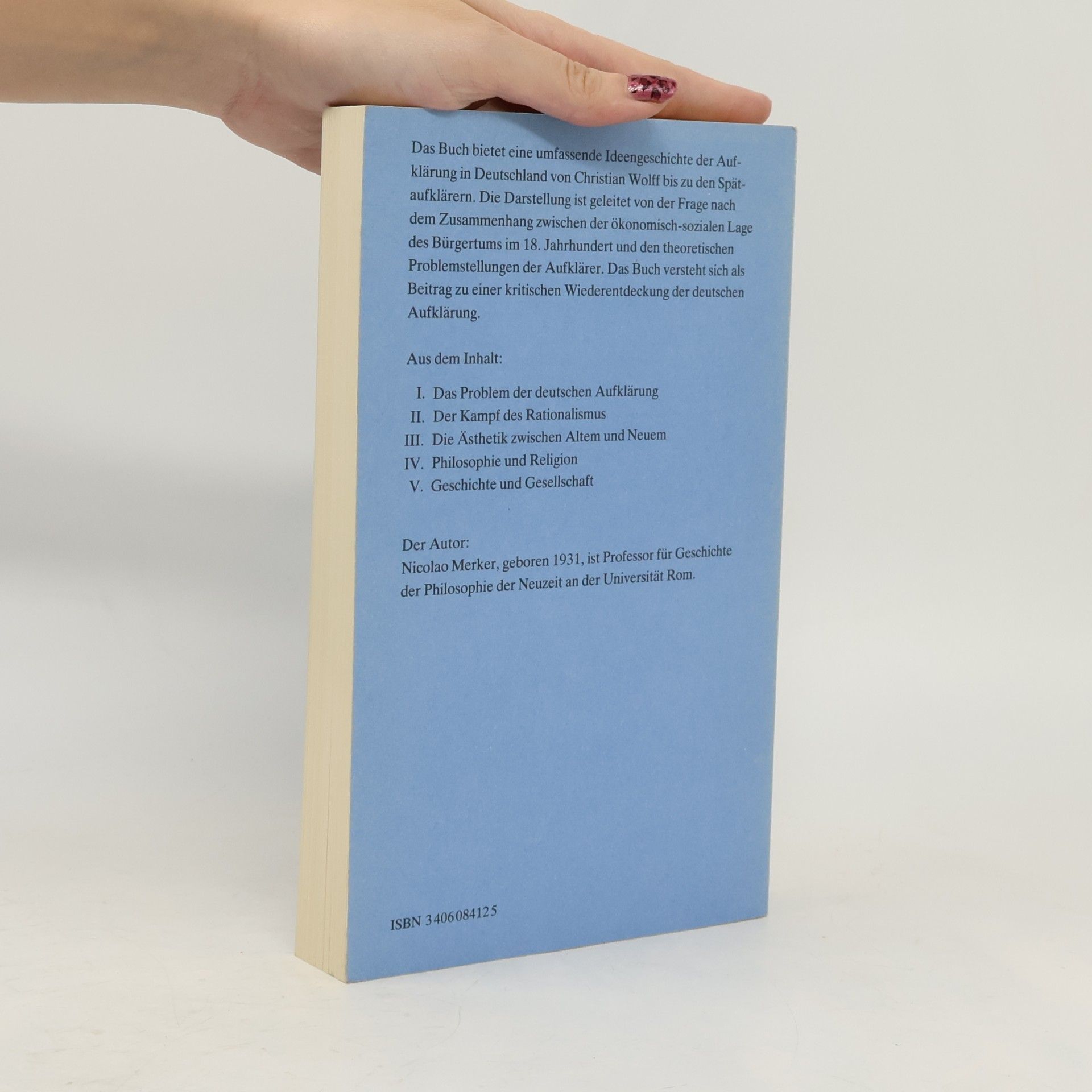 Nicolao Merker Beck'sche Elementarbücher: Die Aufklärung in Deutschland