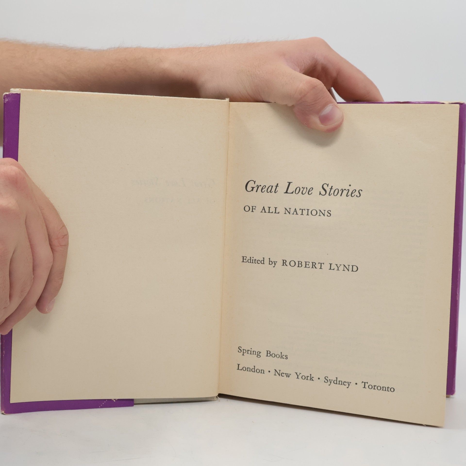 Robert Lynd Great Love Stories Of All Nations