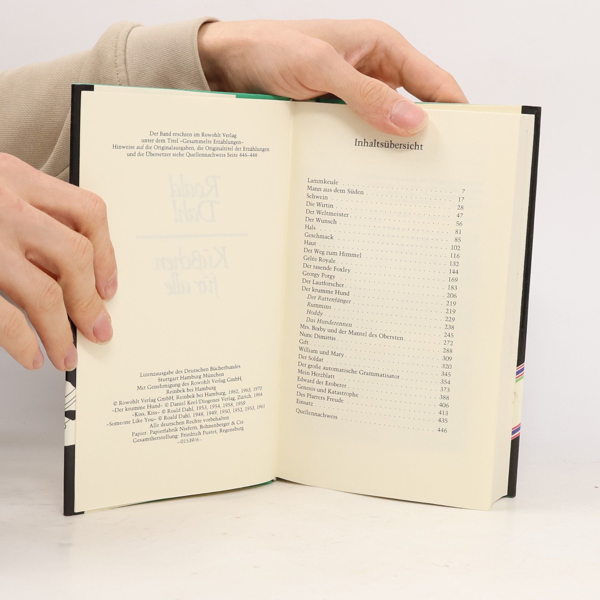 Roald Dahl Küsschen für alle