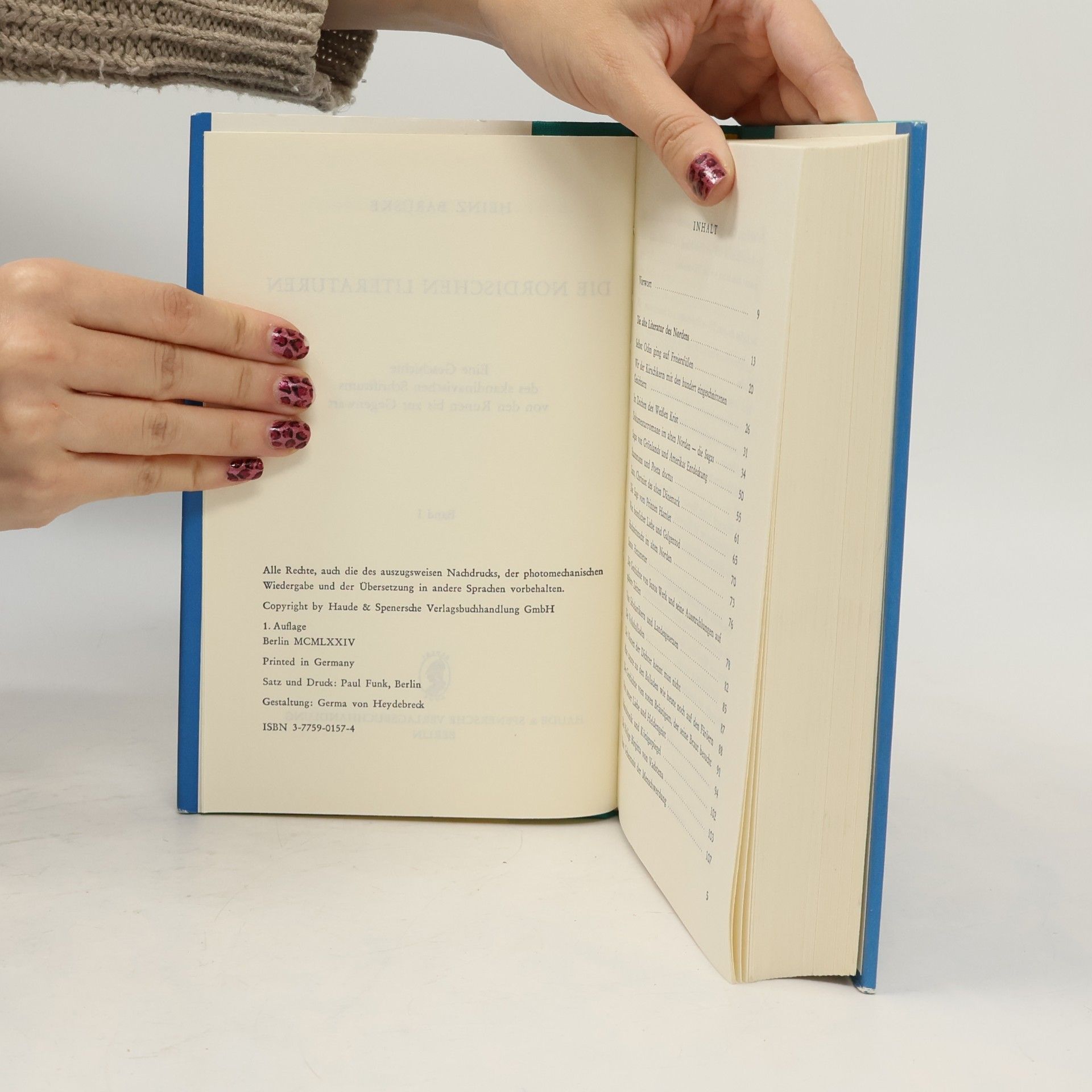 Heinz Barüske Die Nordischen Literaturen I. Eine Geschichte des skandinavischen Schrifttums, von den Runen bis zur Gegenwart.