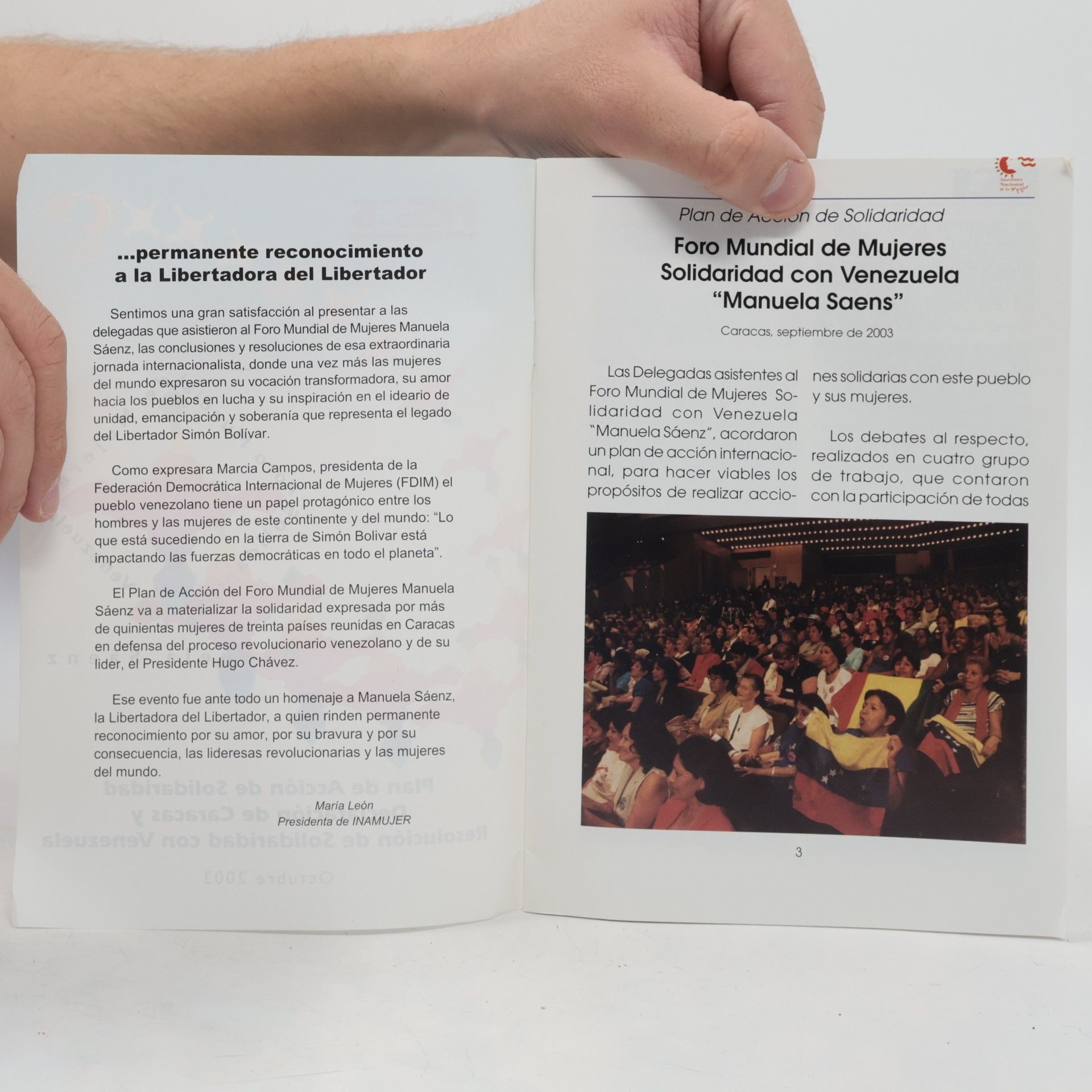 Ministerio De Salud Y Desarrollo Social Plan de Acción de Solidaridad Declaración de Caracas y Resolución de Solidaridad con Venezuela