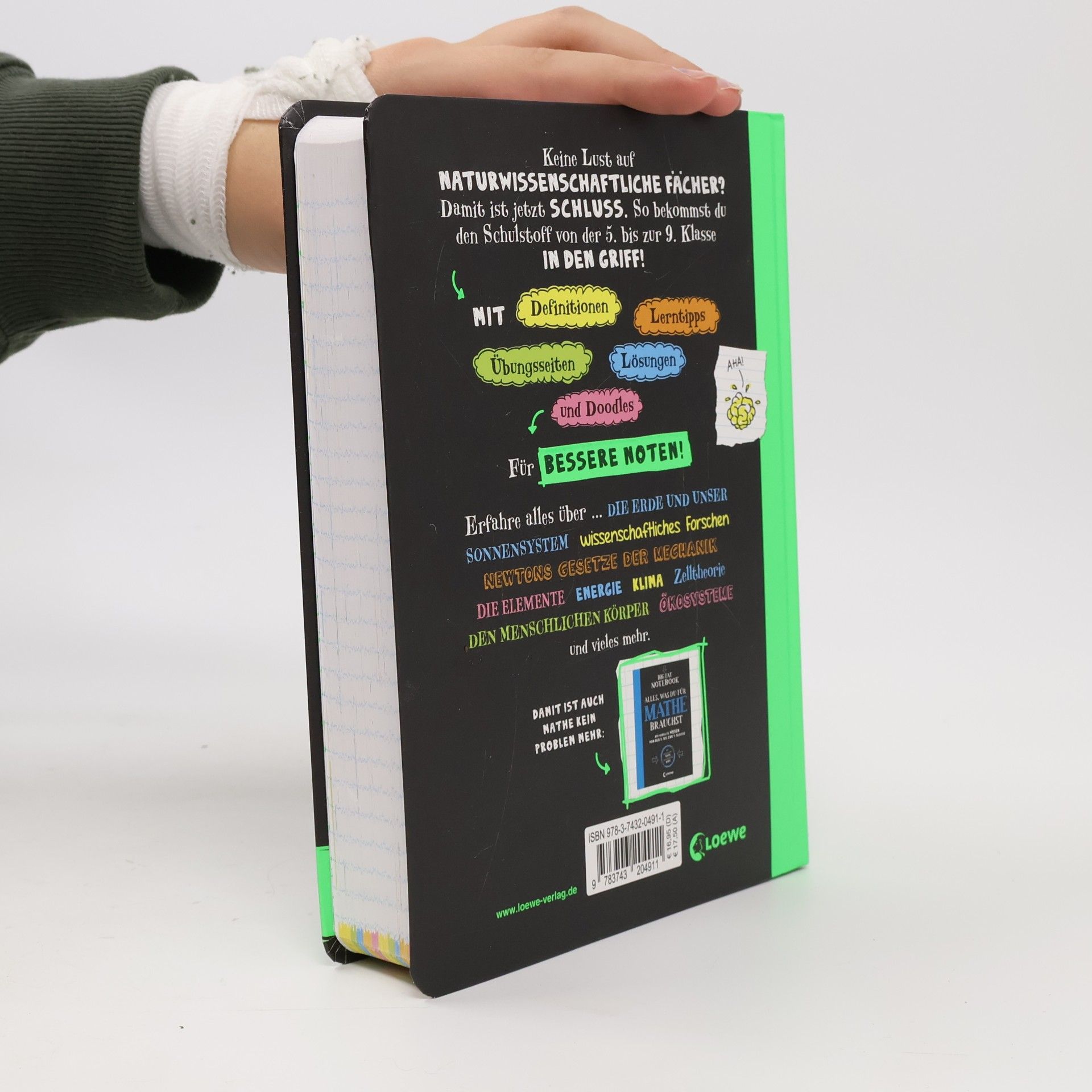Eva Hierteis Big Fat Notebook - Alles, was du für Physik, Chemie und Bio brauchst - Das geballte Wissen von der 5. bis zur 9. Klasse. Mit Bonuswissen: Erdkunde