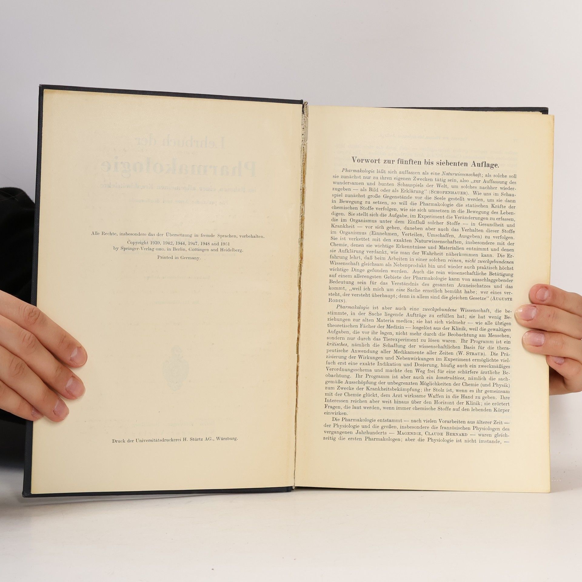 Fritz Eichholtz LEHRBUCH DER PHARMAKOLOGIE