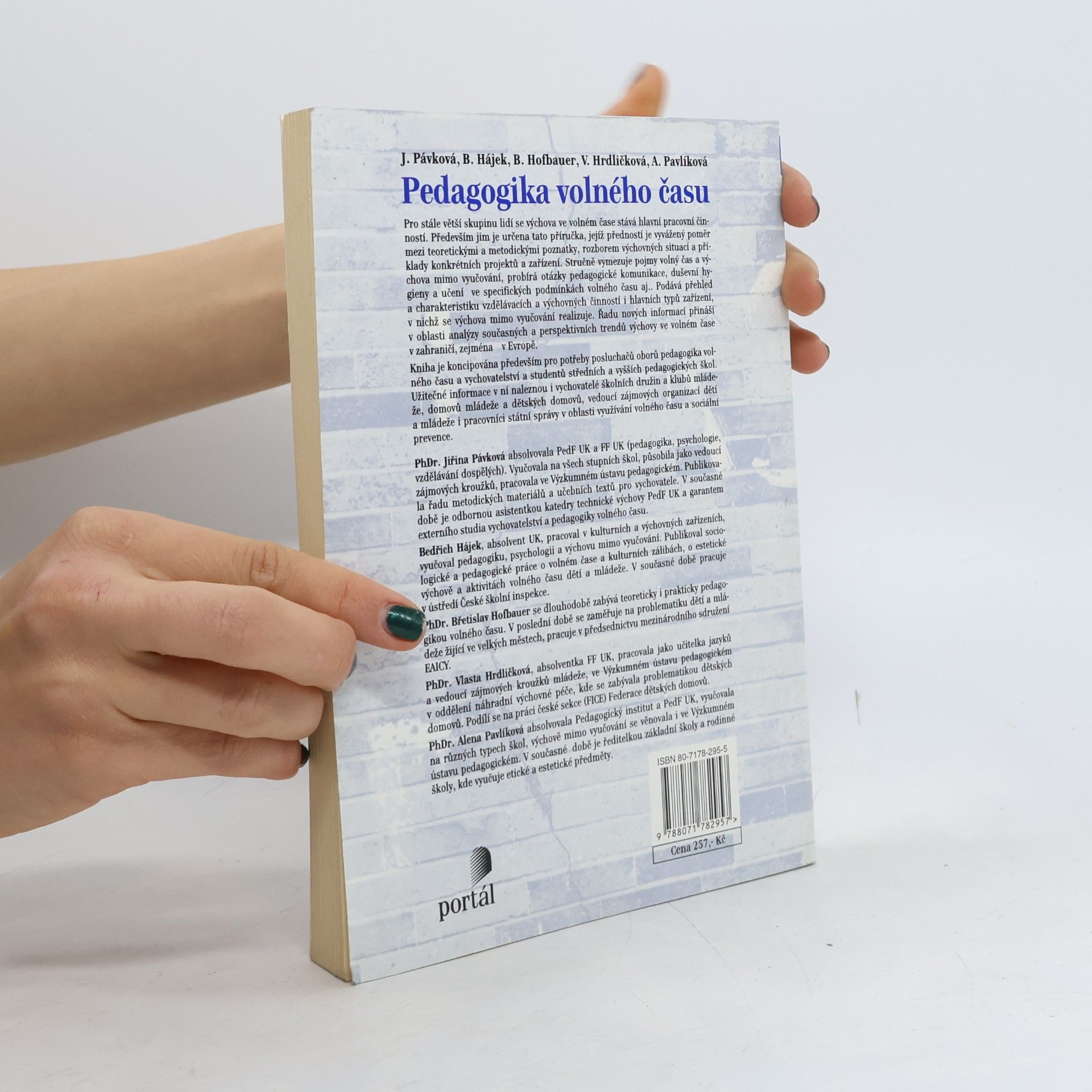 Jiřina Pávková Pedagogika volného času