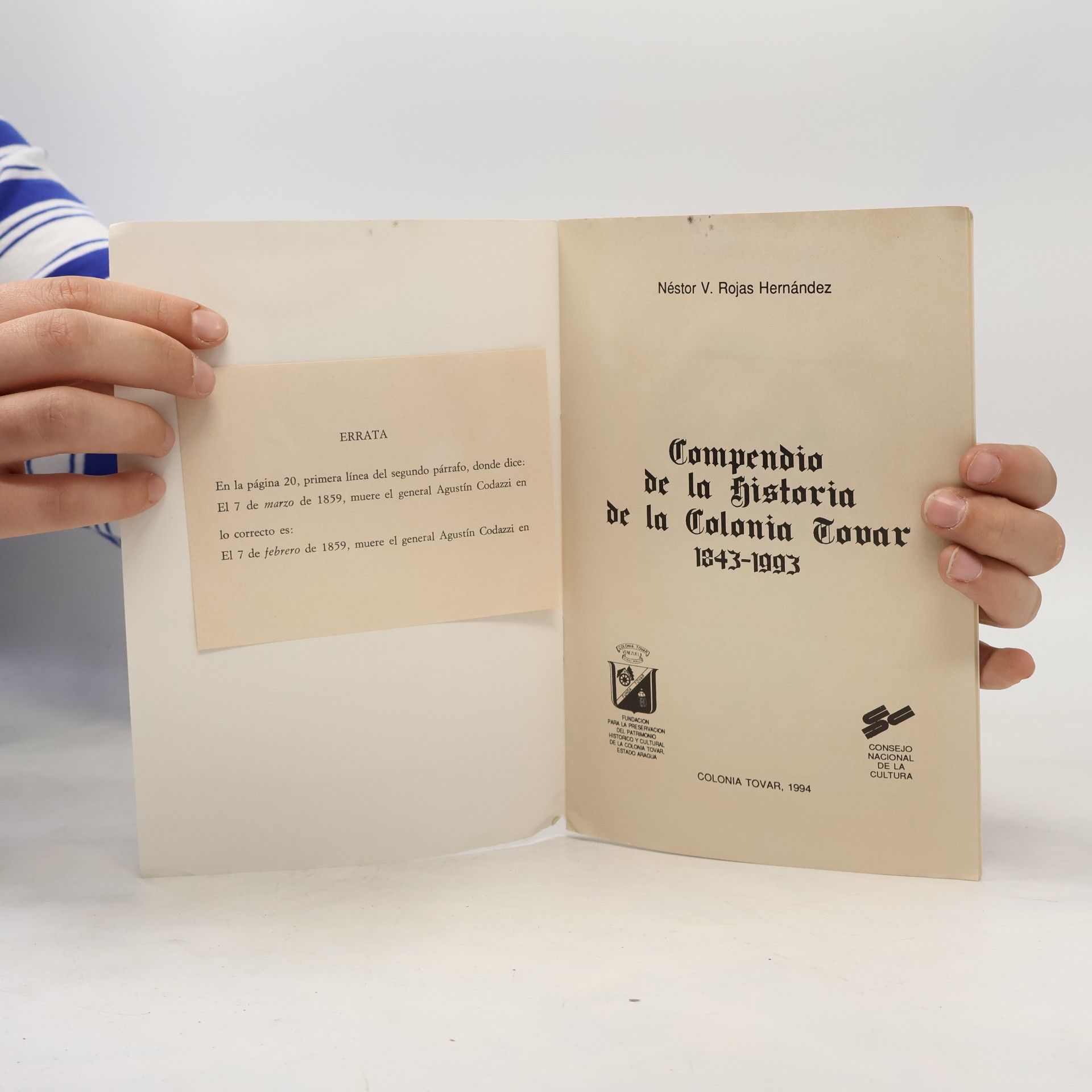 Néstor V. Rojas Hernández Compendio de la historia de la Colonia Tovar