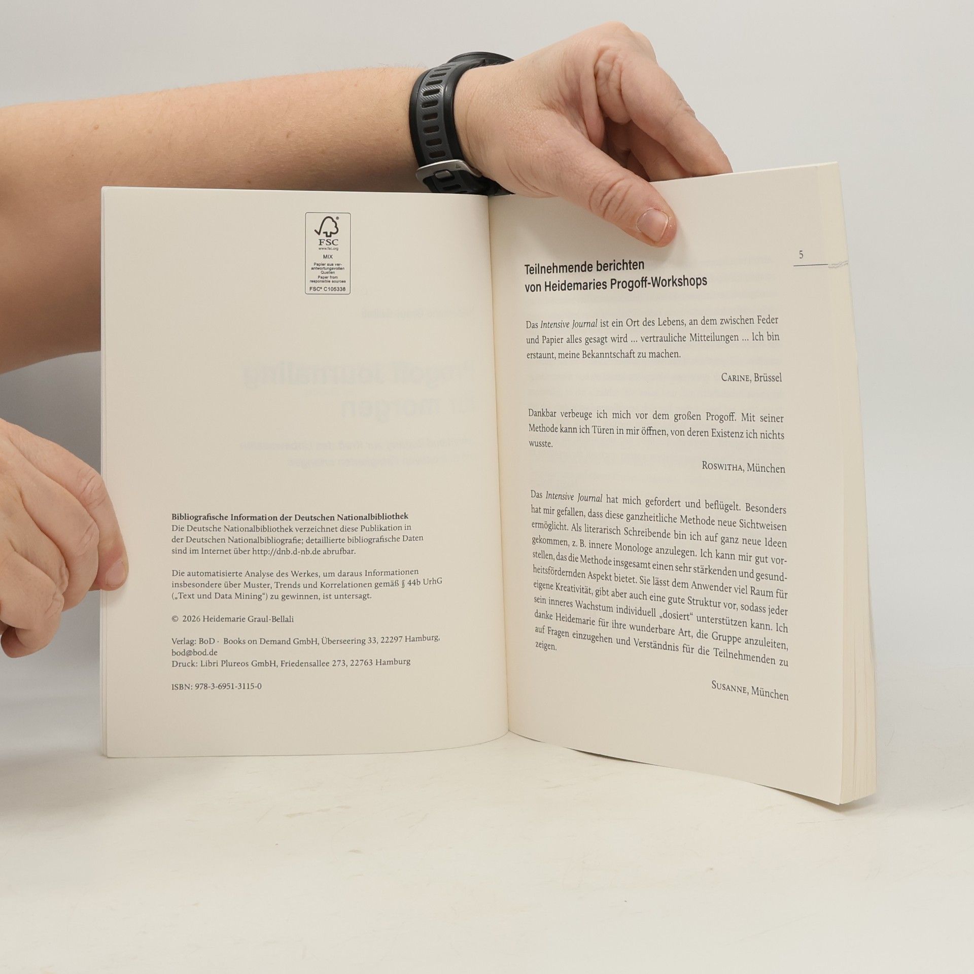 Heidemarie Graul-Bellali Progoff Journaling für morgen