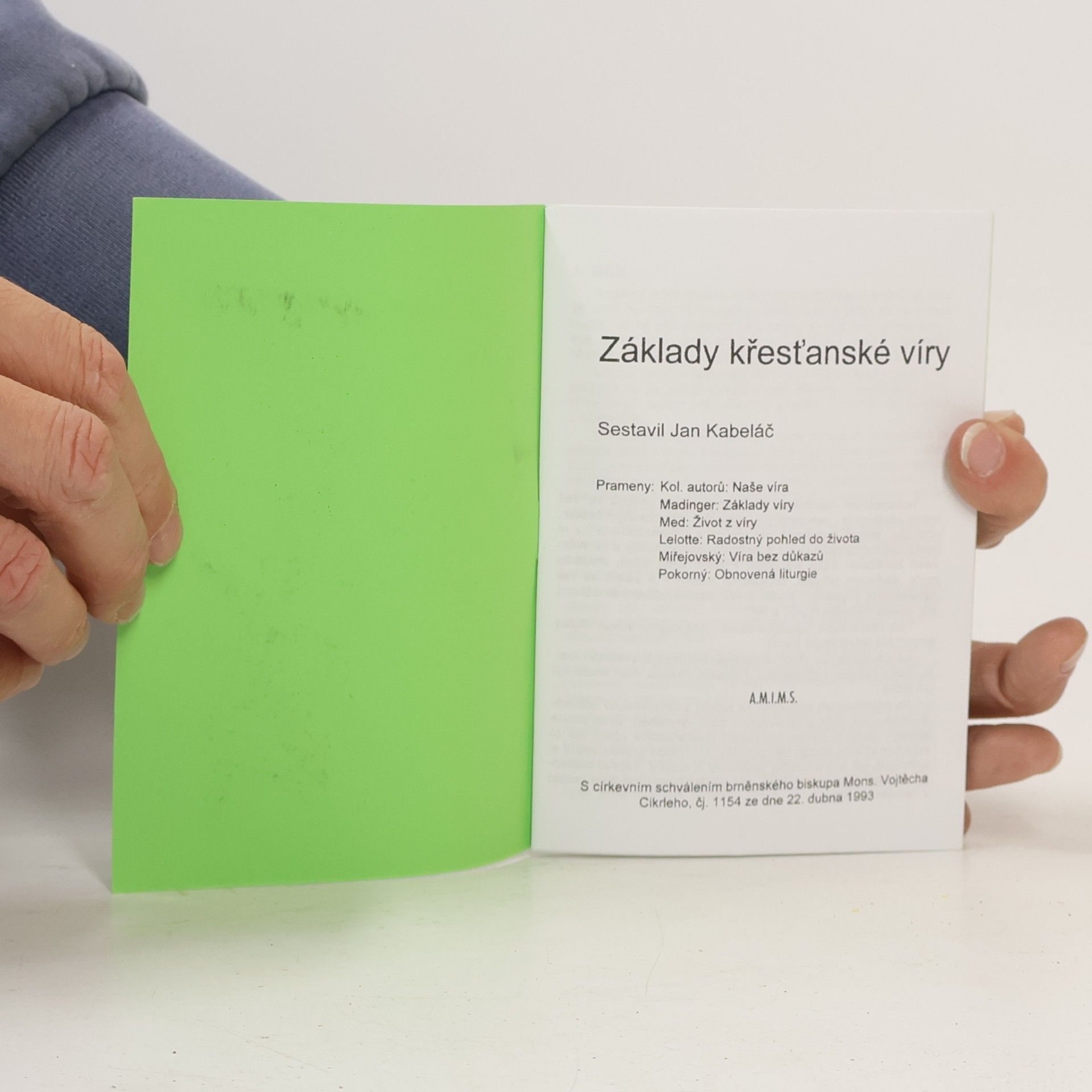 Jan Kabeláč Základy křesťanské víry