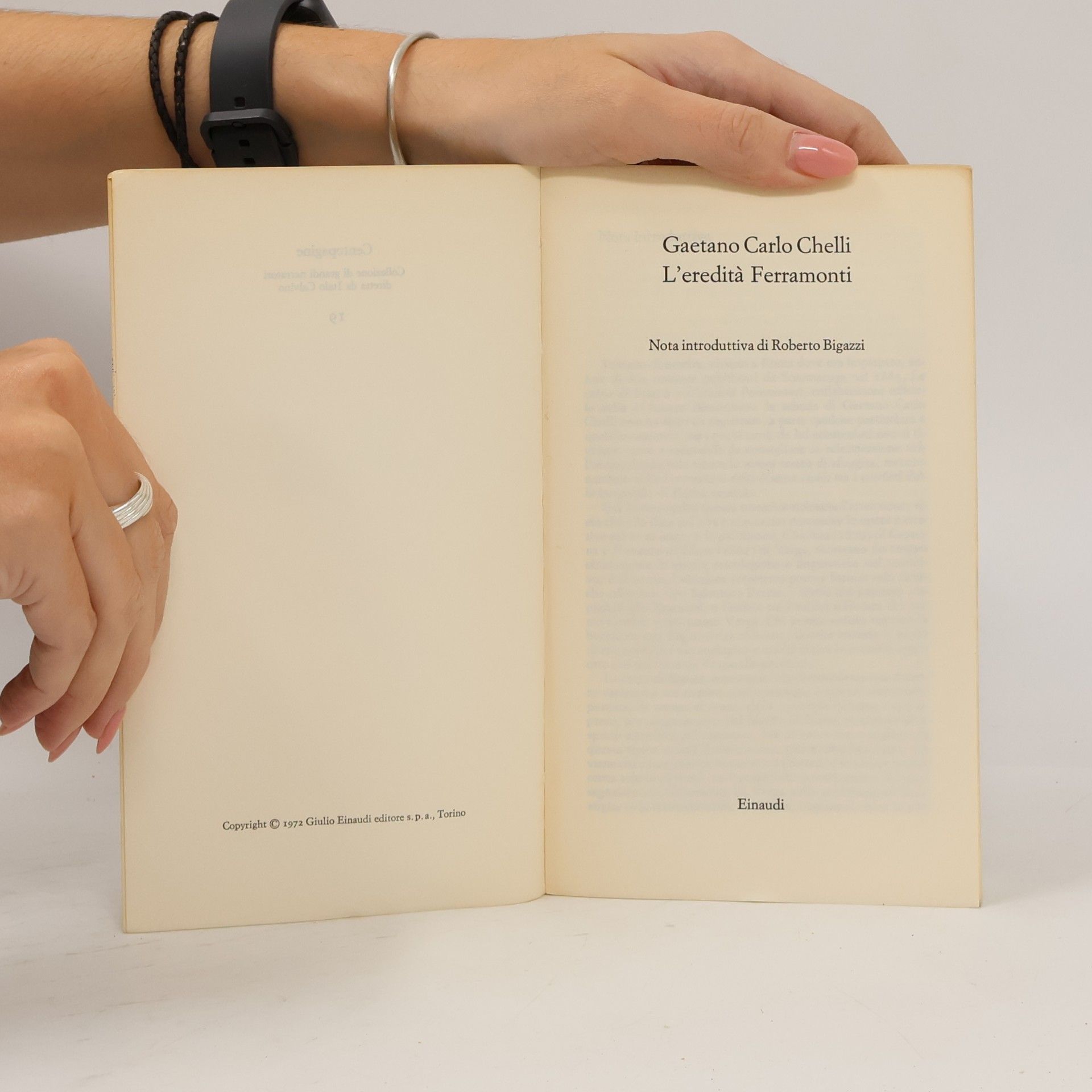 Gaetano Carlo Chelli L'eredità Ferramonti