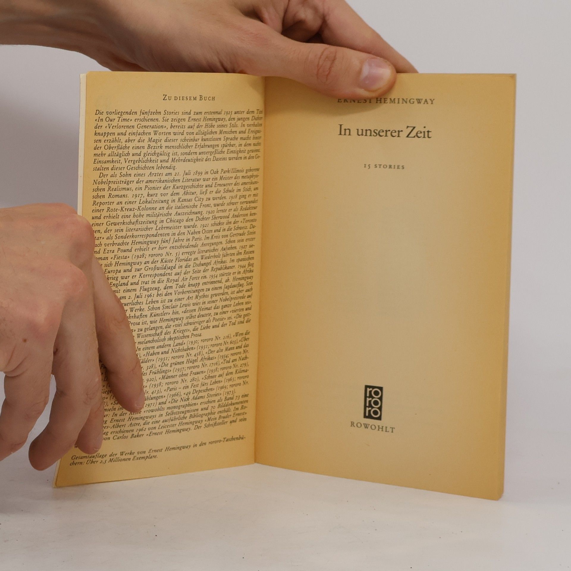 Ernest Hemingway In unserer Zeit