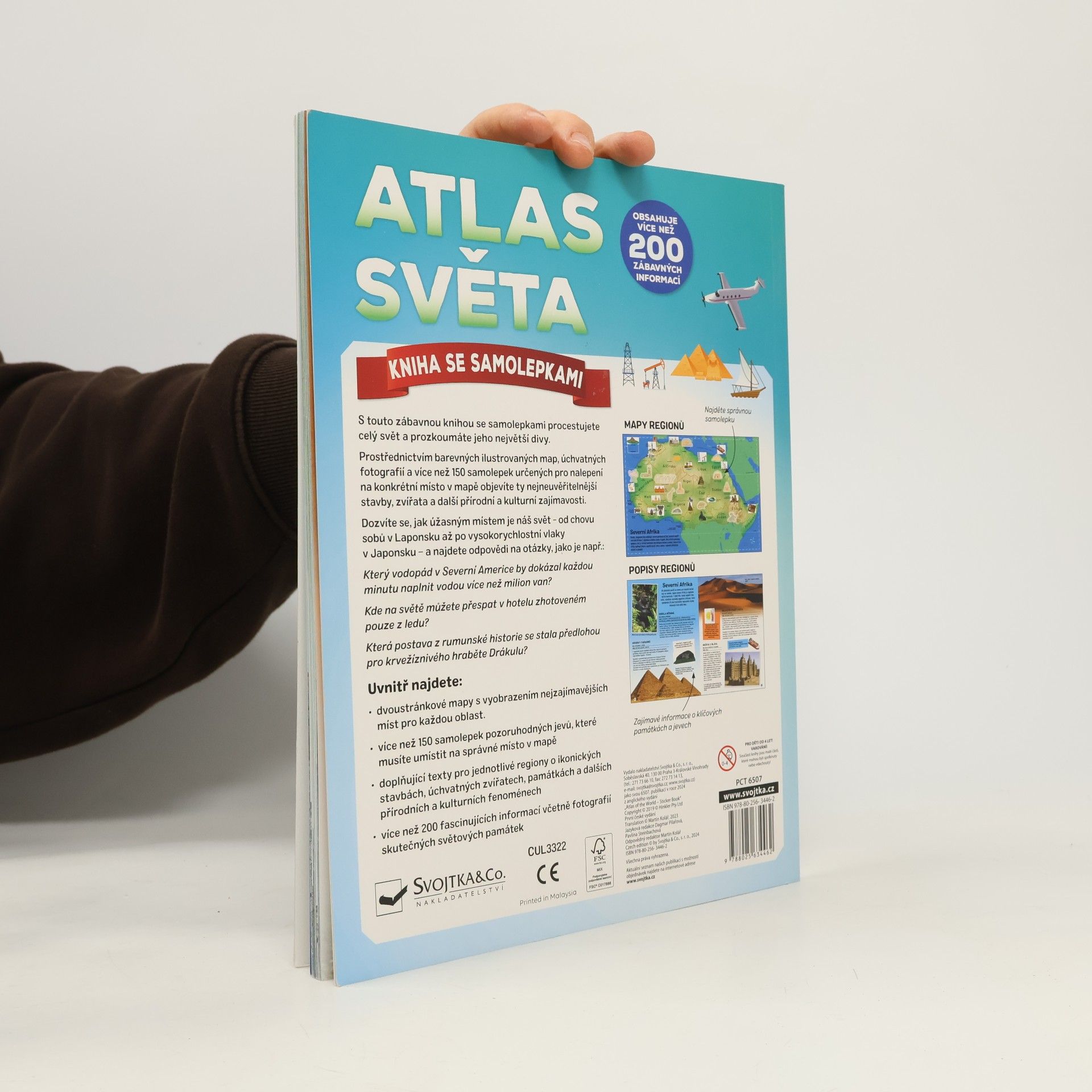 John Malam Atlas světa - Kniha se samolepkami