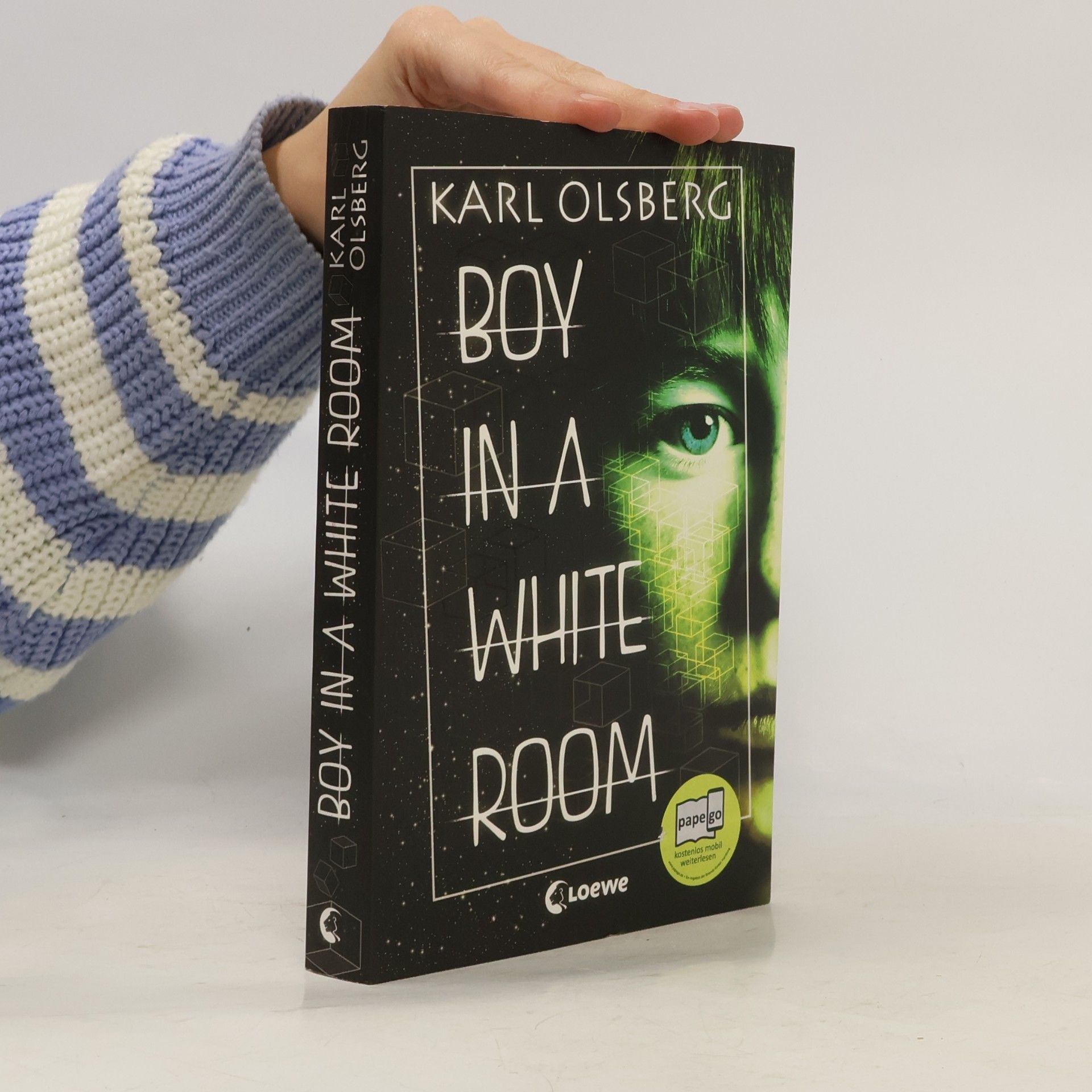 Boy in a white room