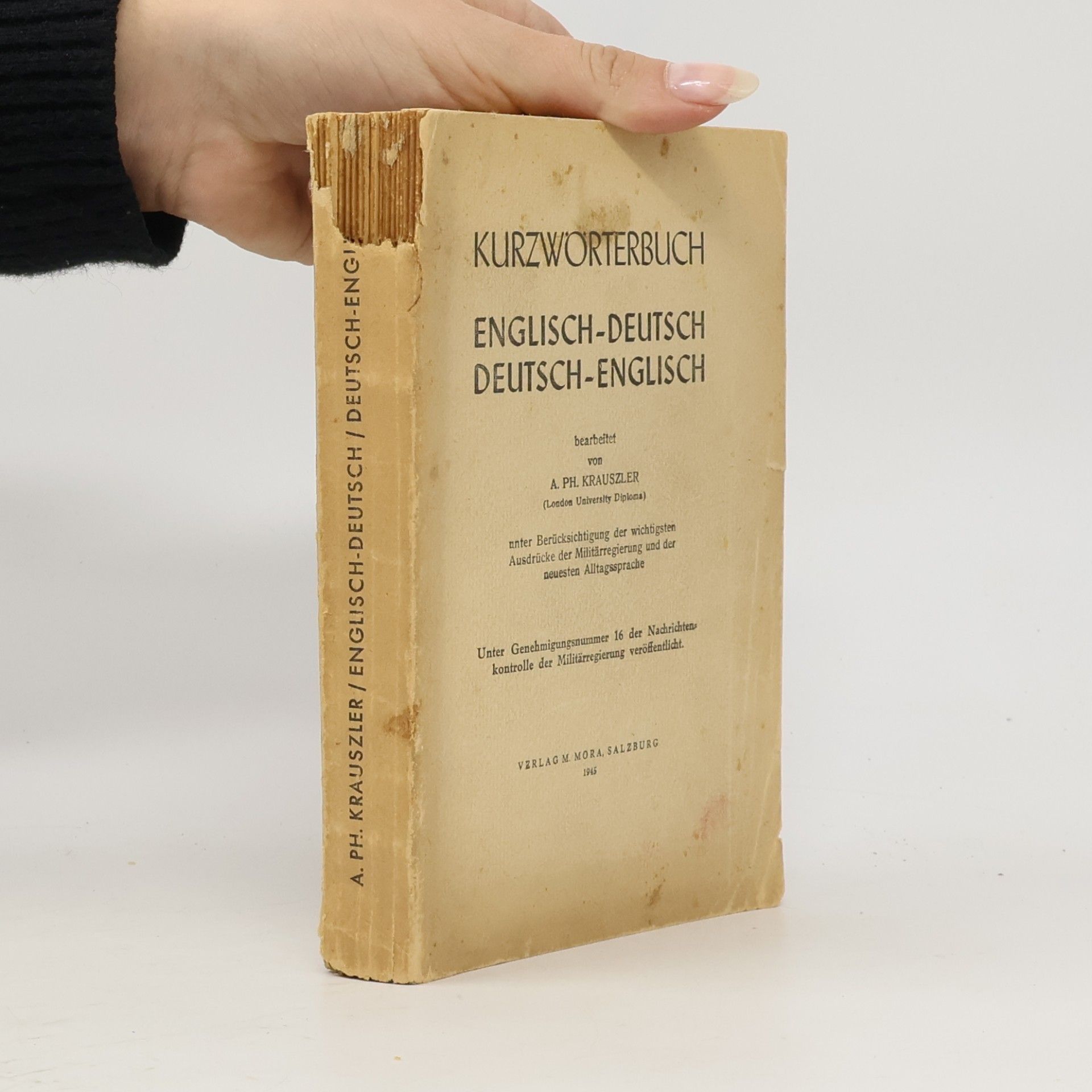 Kurzwörterbuch Englisch-Deutsch, Deutsch-Englisch