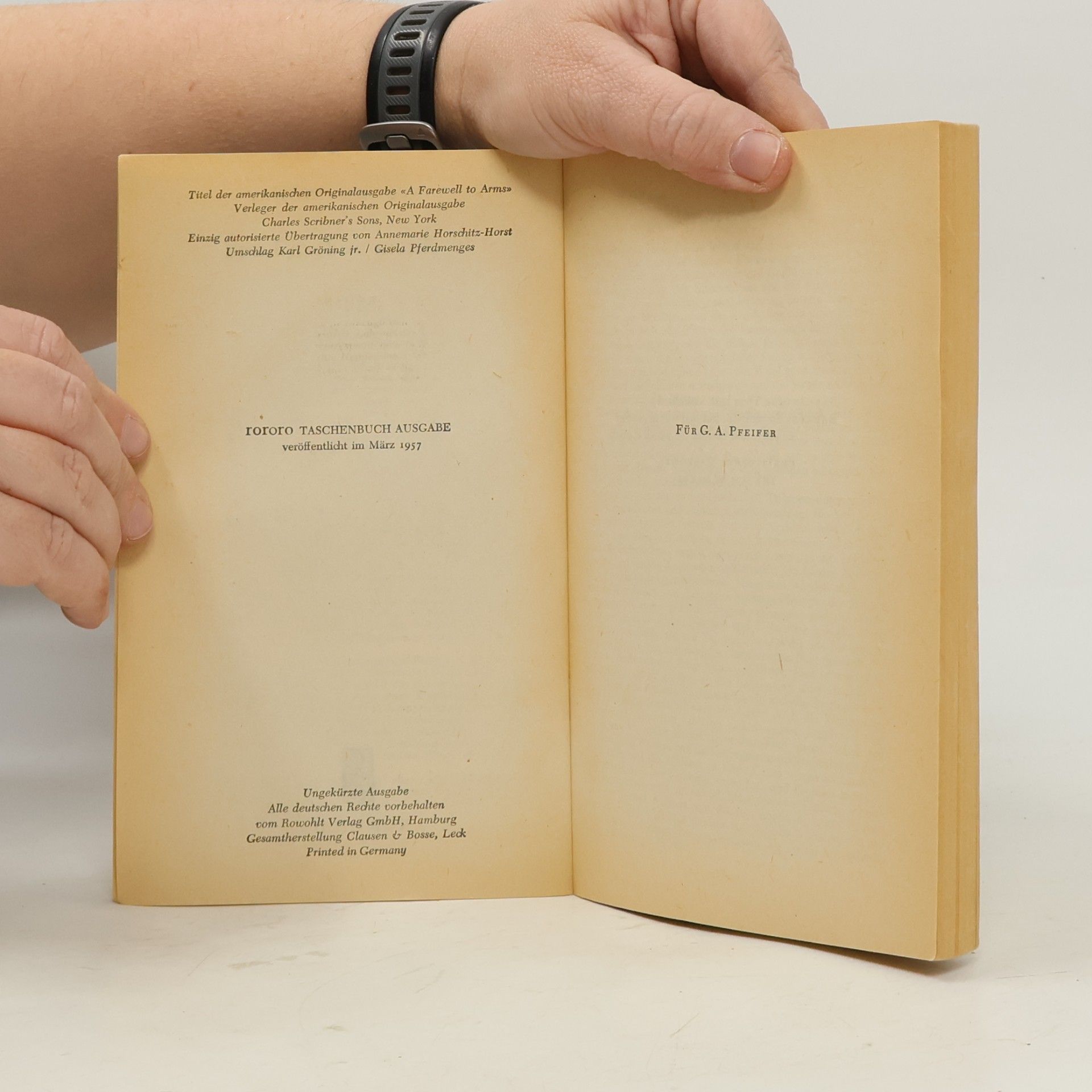 Ernest Hemingway In einem andern Land