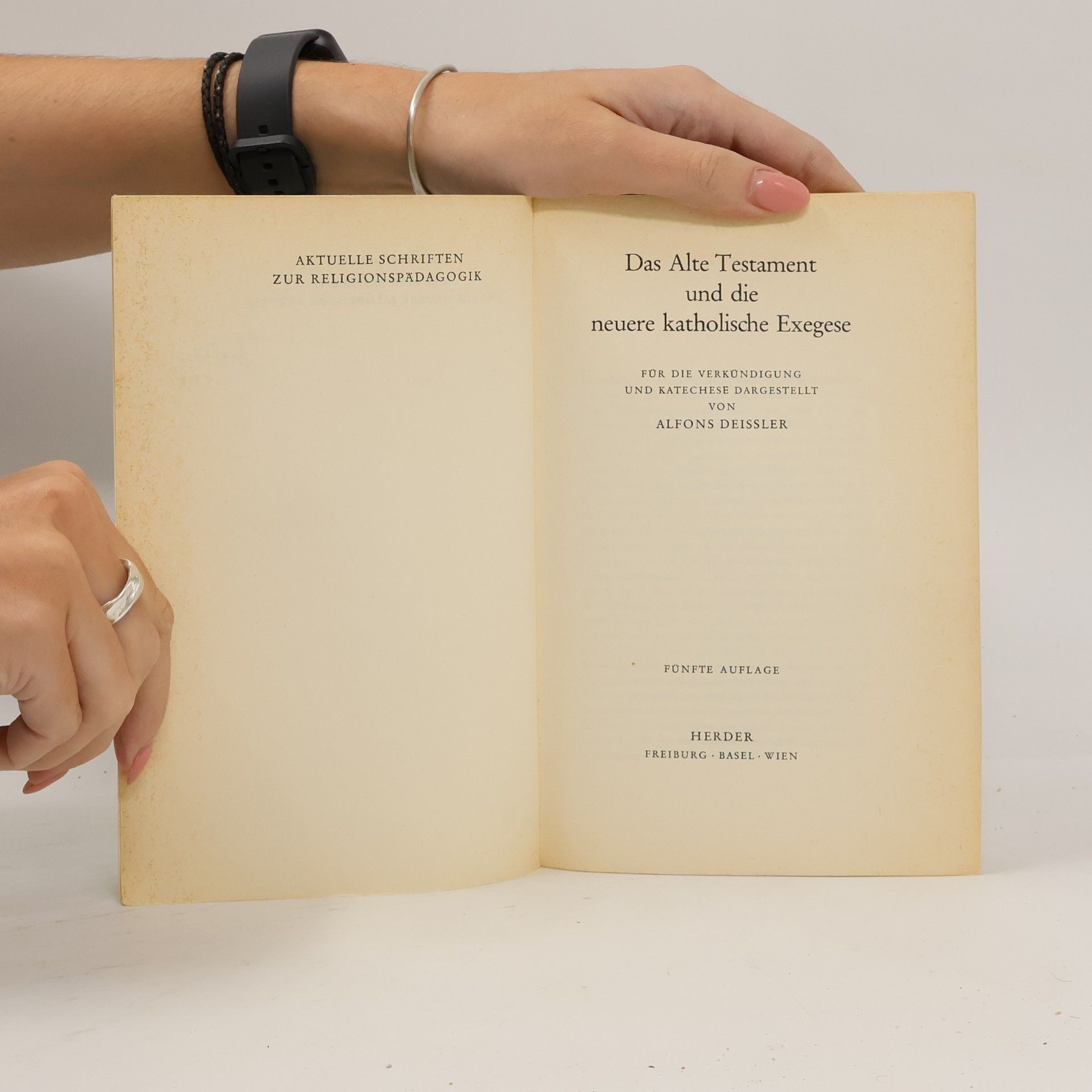 Alfons Deissler Das Alte Testament und die neuere katholische Exegese