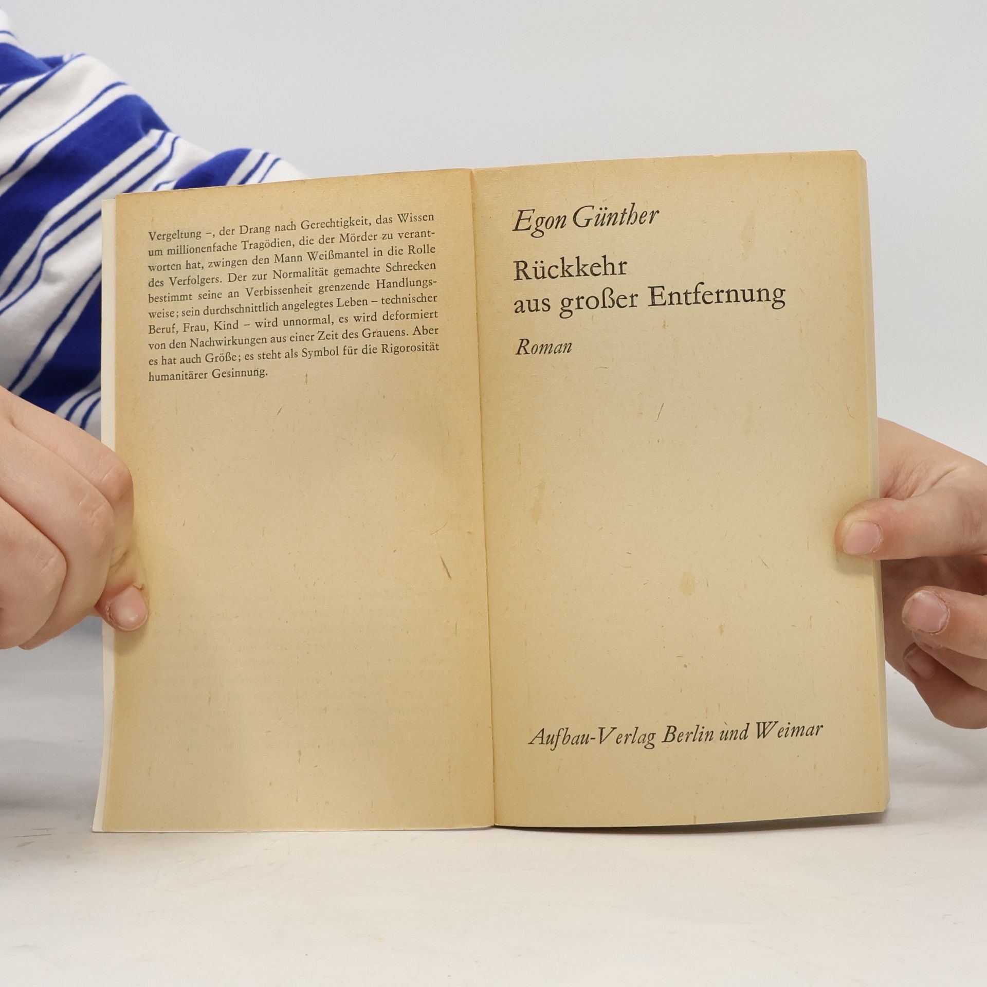 Egon Günther Rückkehr aus großer Entfernung