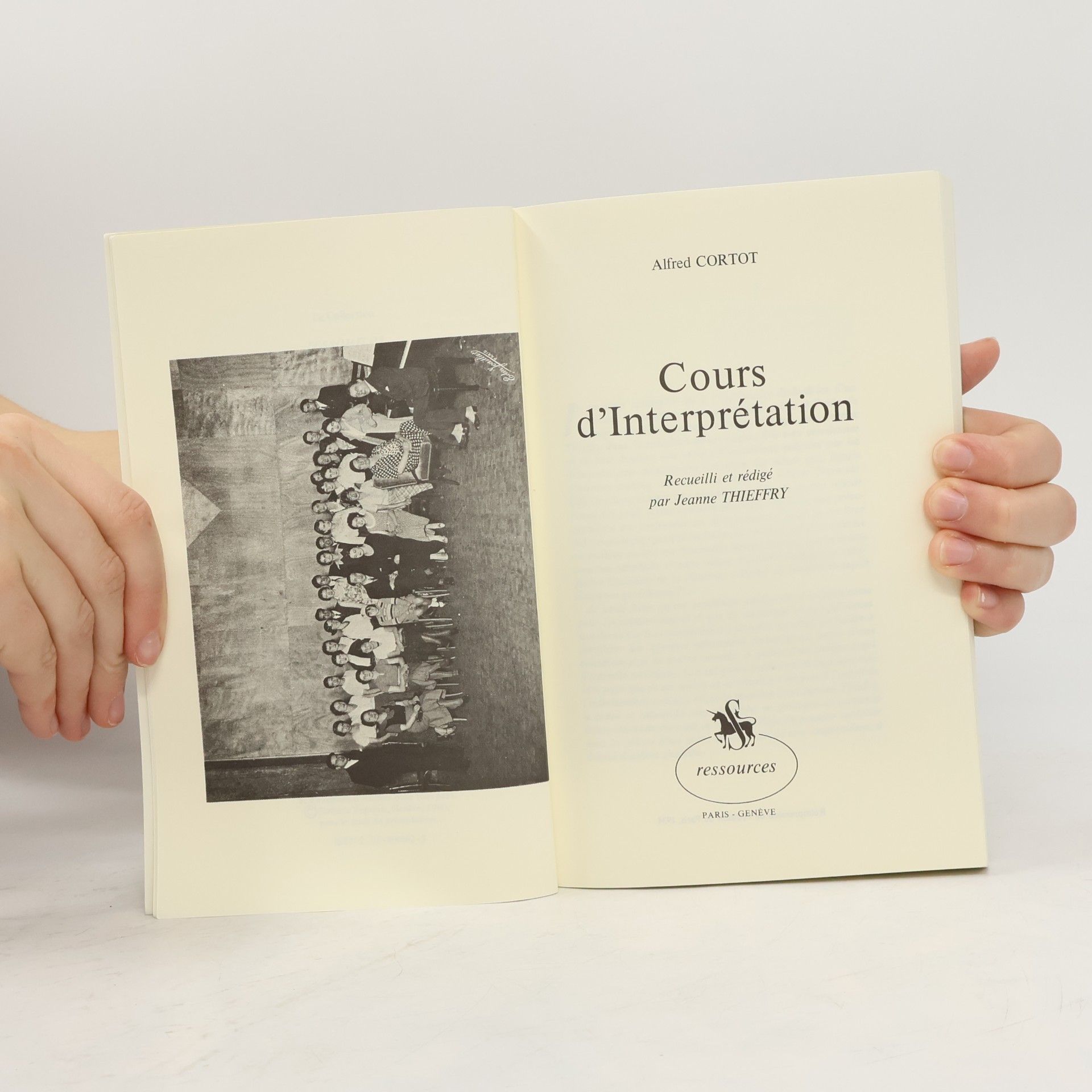 Alfred Cortot Cours d'Interprétation