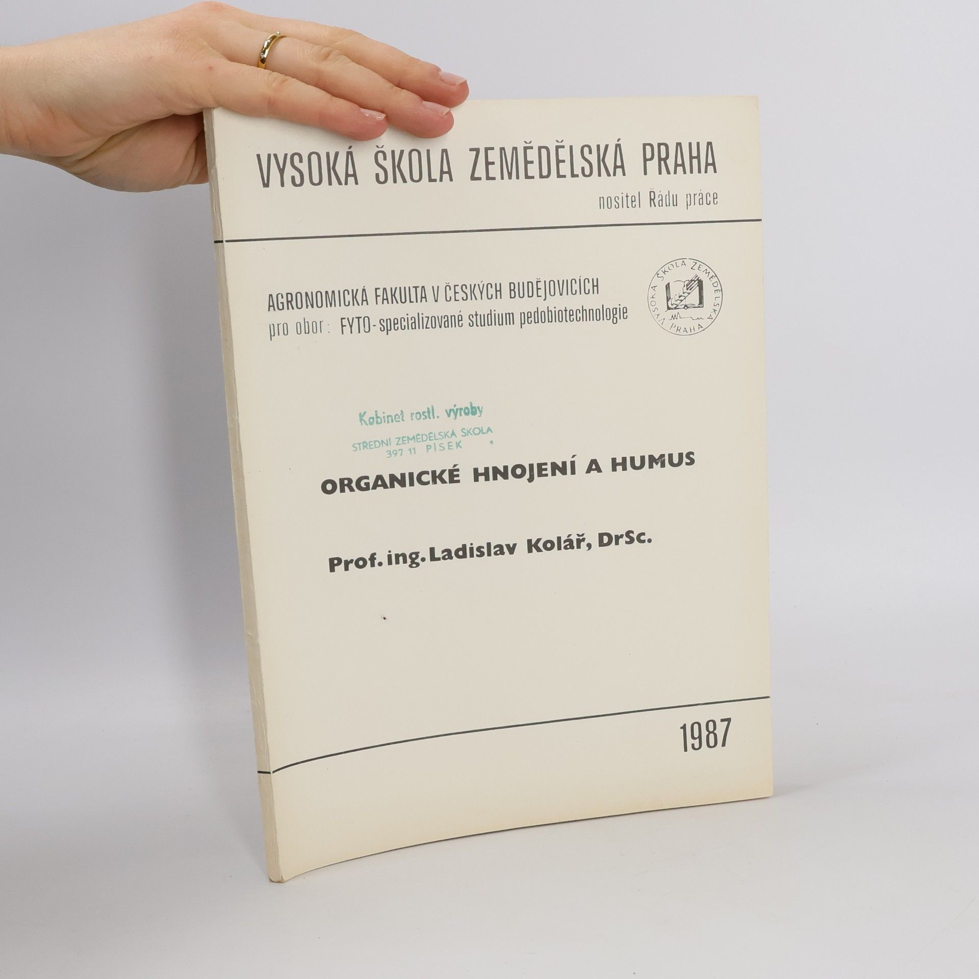 Ladislav Kolařík Organické hnojení a humus
