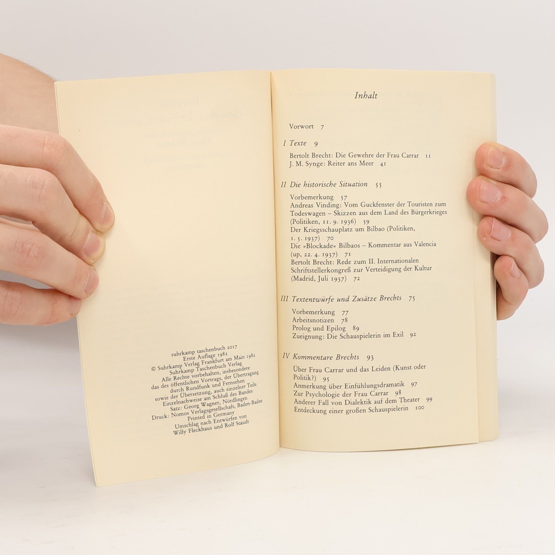 Bertolt Brecht Brechts "Gewehre der Frau Carrar"