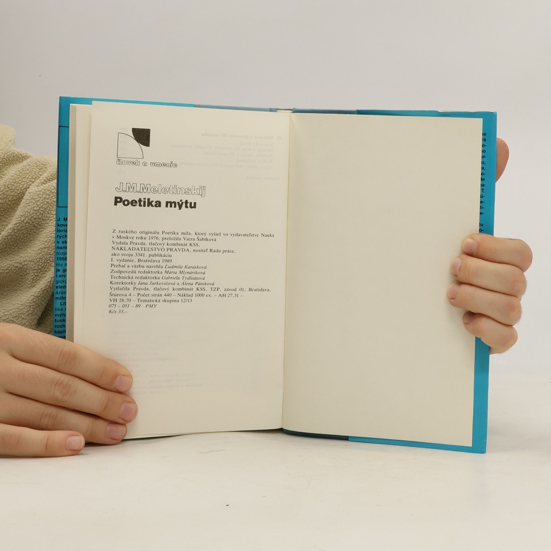 Jeleazar Mojsejevič Meletinskij Poetika mýtu