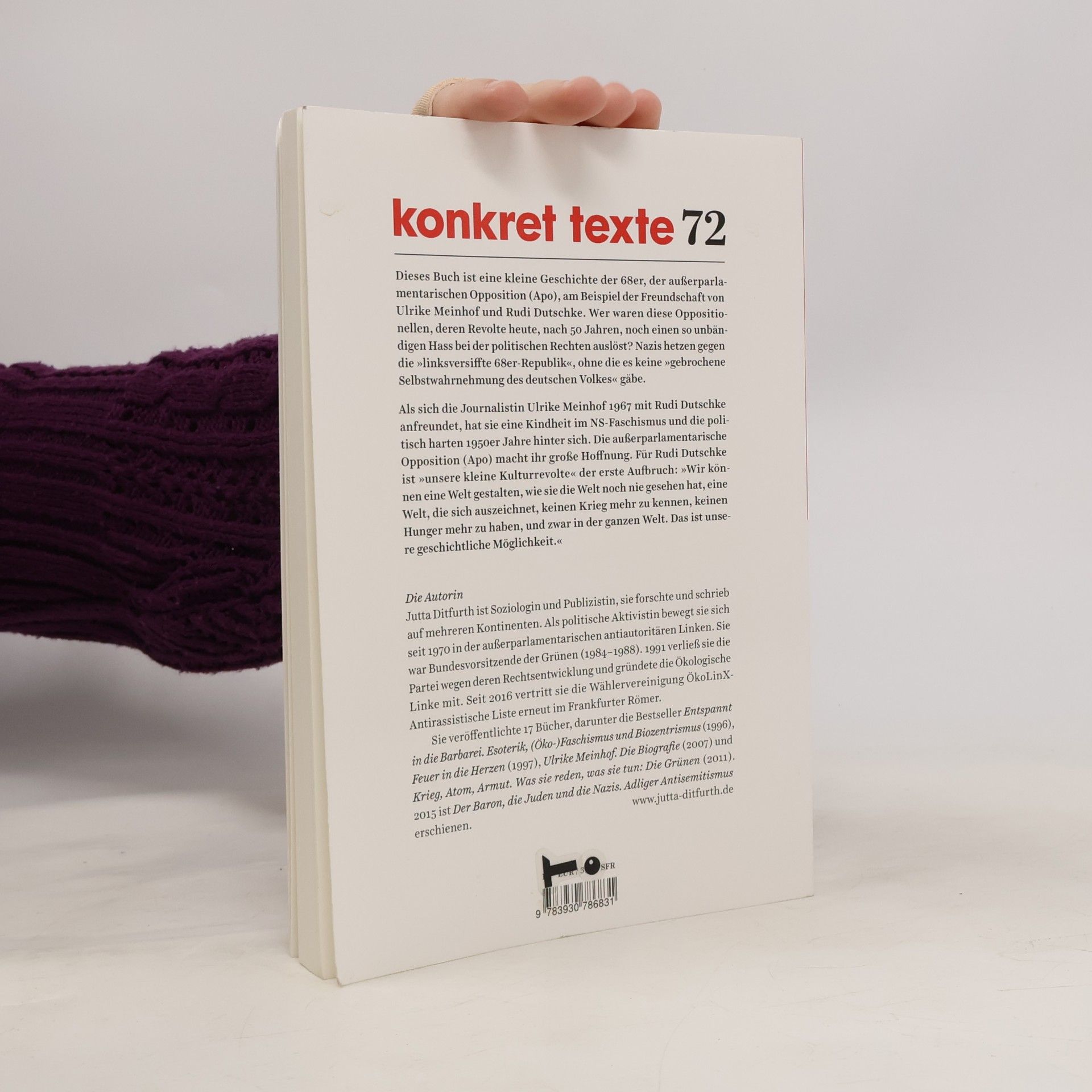 Jutta Ditfurth Konkret Texte - 72: Rudi Dutschke und Ulrike Meinhof