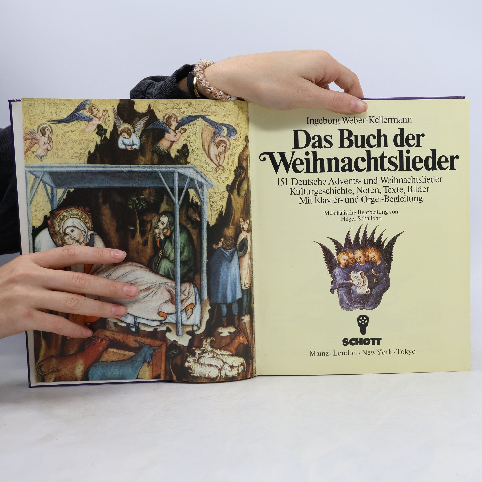 Ingeborg Weber Kellermann Das Buch der Weihnachtslieder : 151 deutsche Advents- und Weihnachtslieder : Kulturgeschichte, Noten, Texte, Bilder mit Klavier- und Orgel-Begleitung