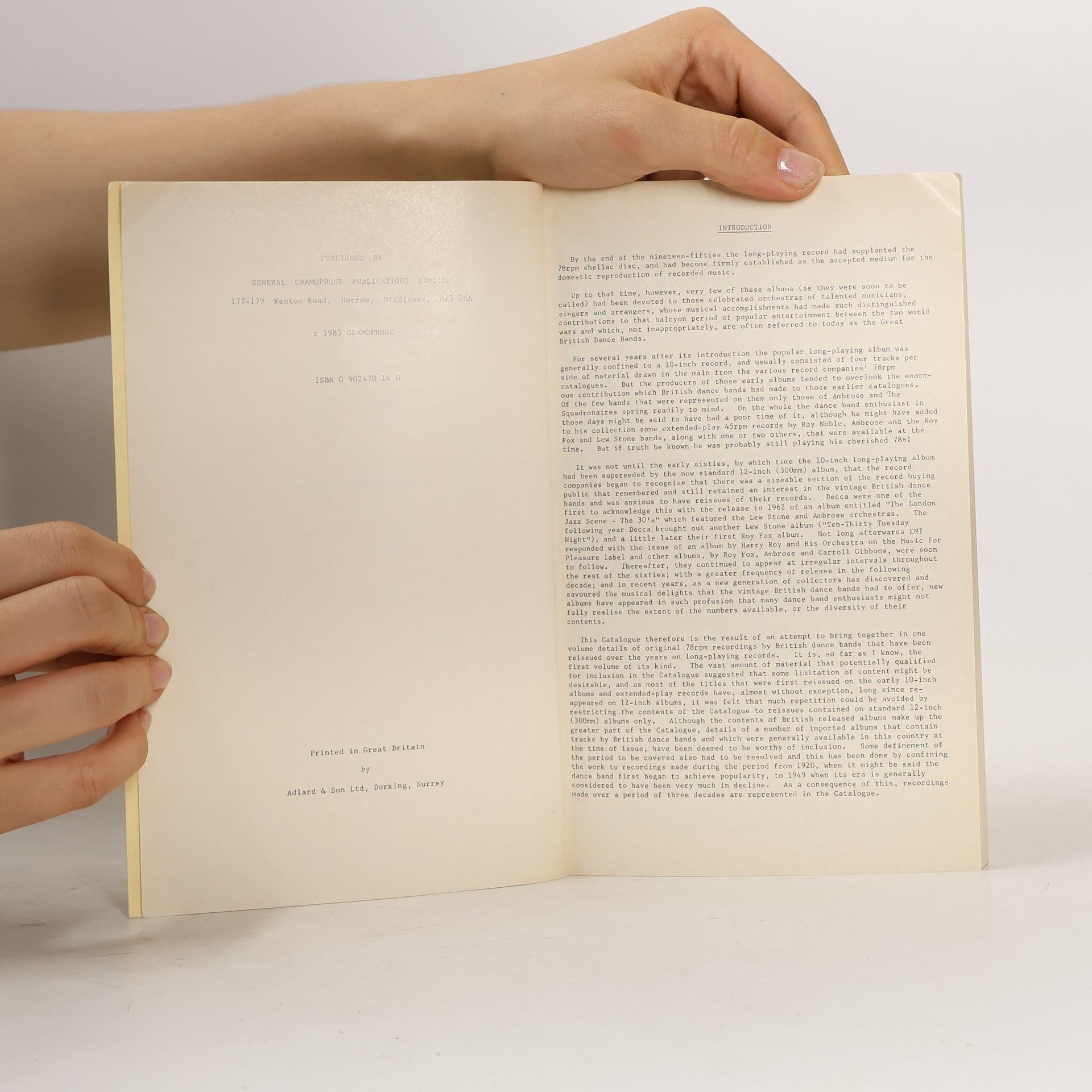 Edward Towler British Dance Bands (1920-1949) On 12-Inch Long-Playing Records