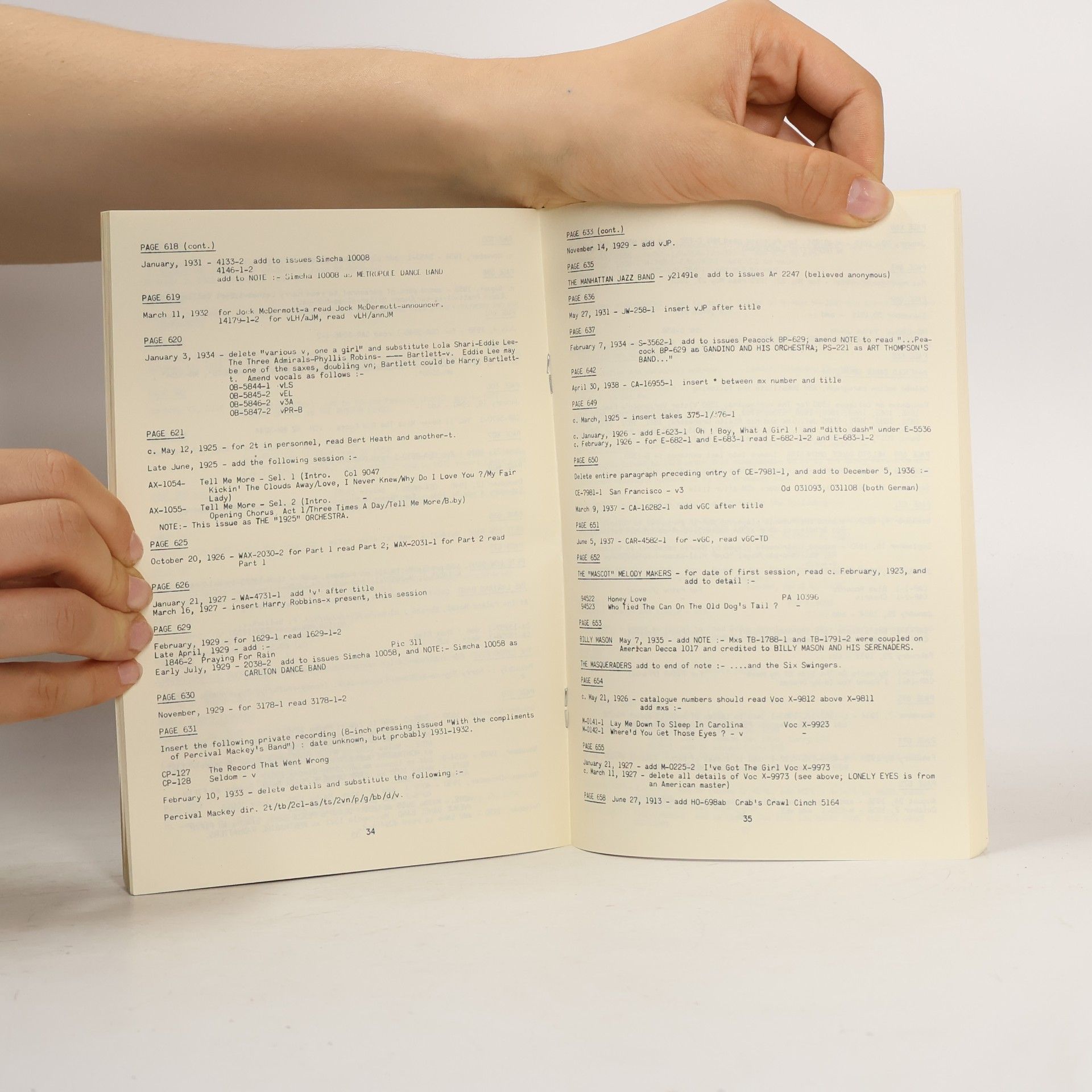 Brian Rust Supplement to British Dance Bands on Record, 1911 to 1945