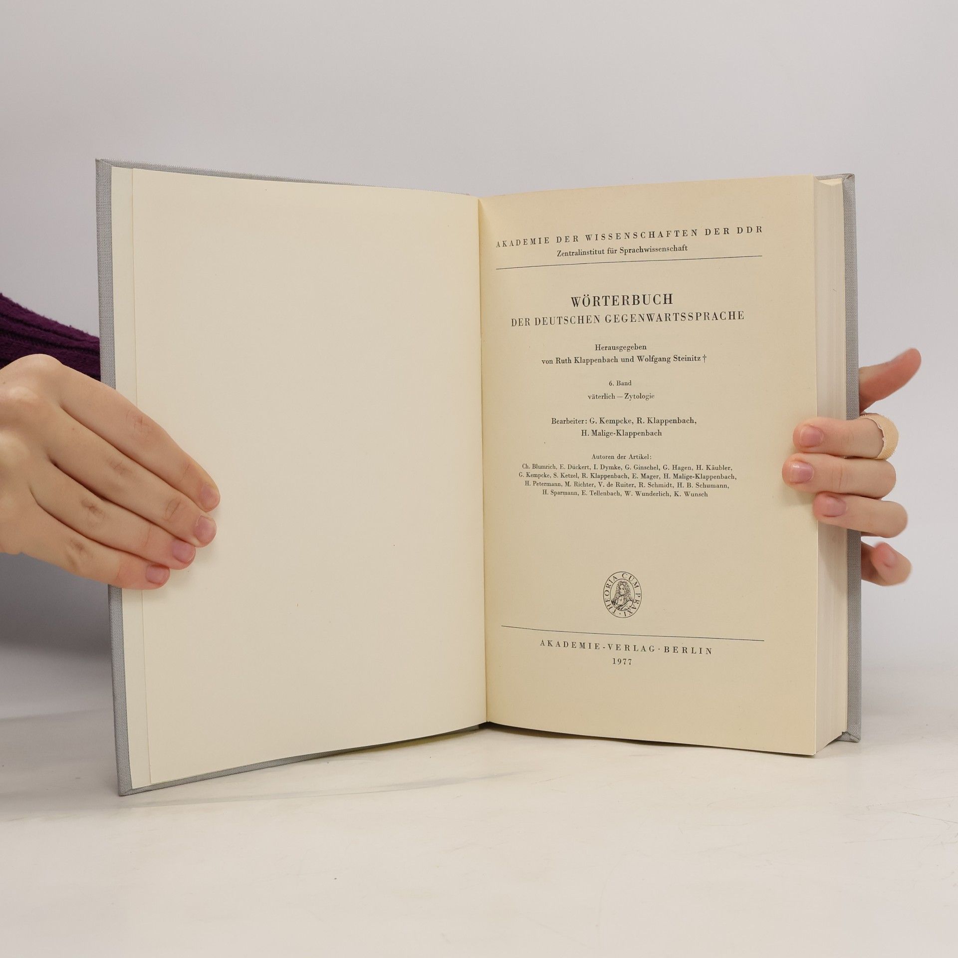 Collectif d'auteurs Wörterbuch der Deutschen Gegenwartssprache 6. Band väterlich-Zytologie