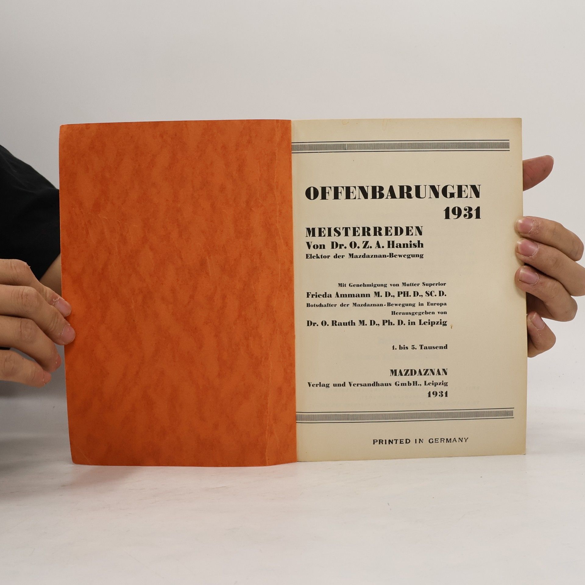 Dr. O.Z.A. Hanish Offenbarungen