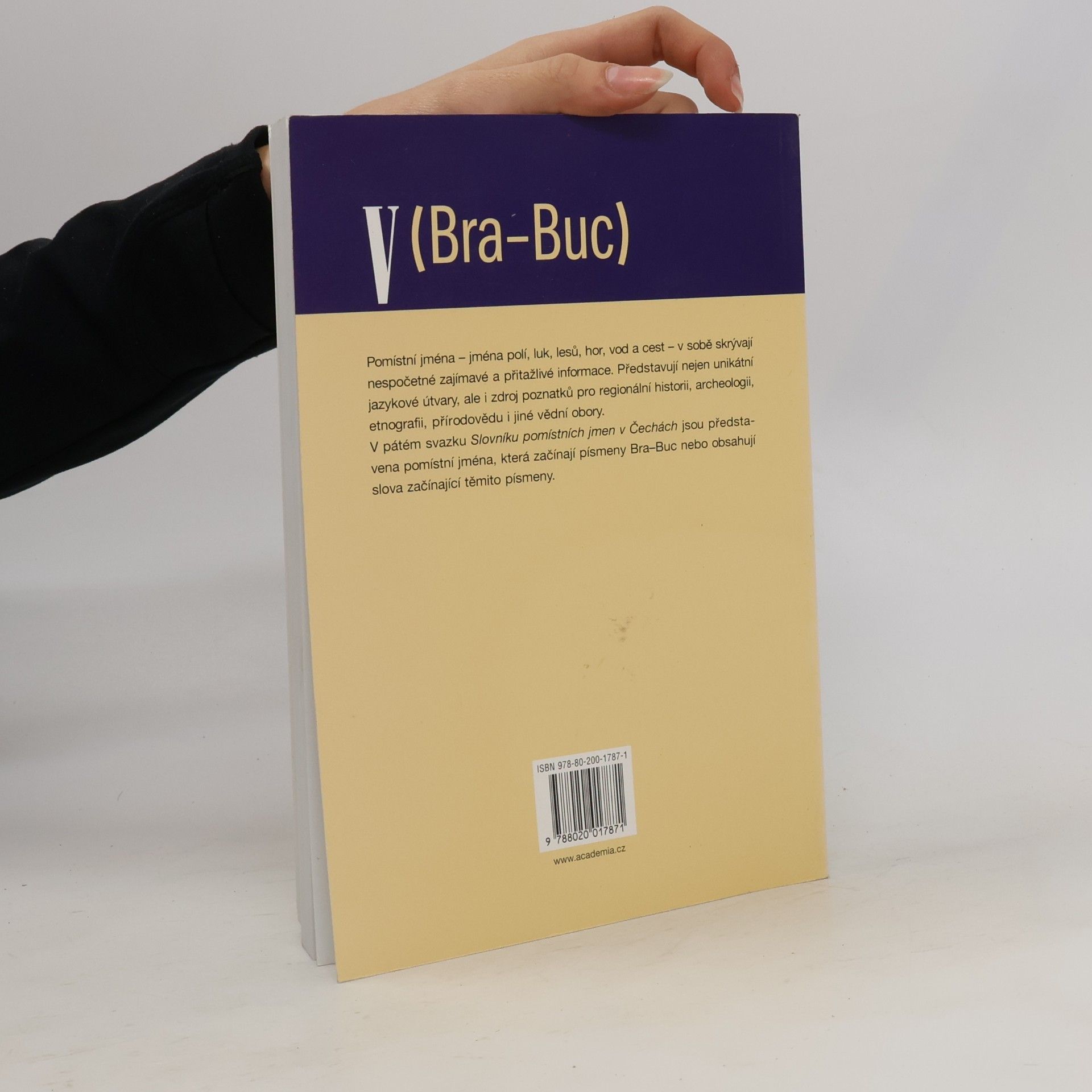 Jana Matúšová Slovník pomístních jmen v Čechách. V, (Bra-Buc)