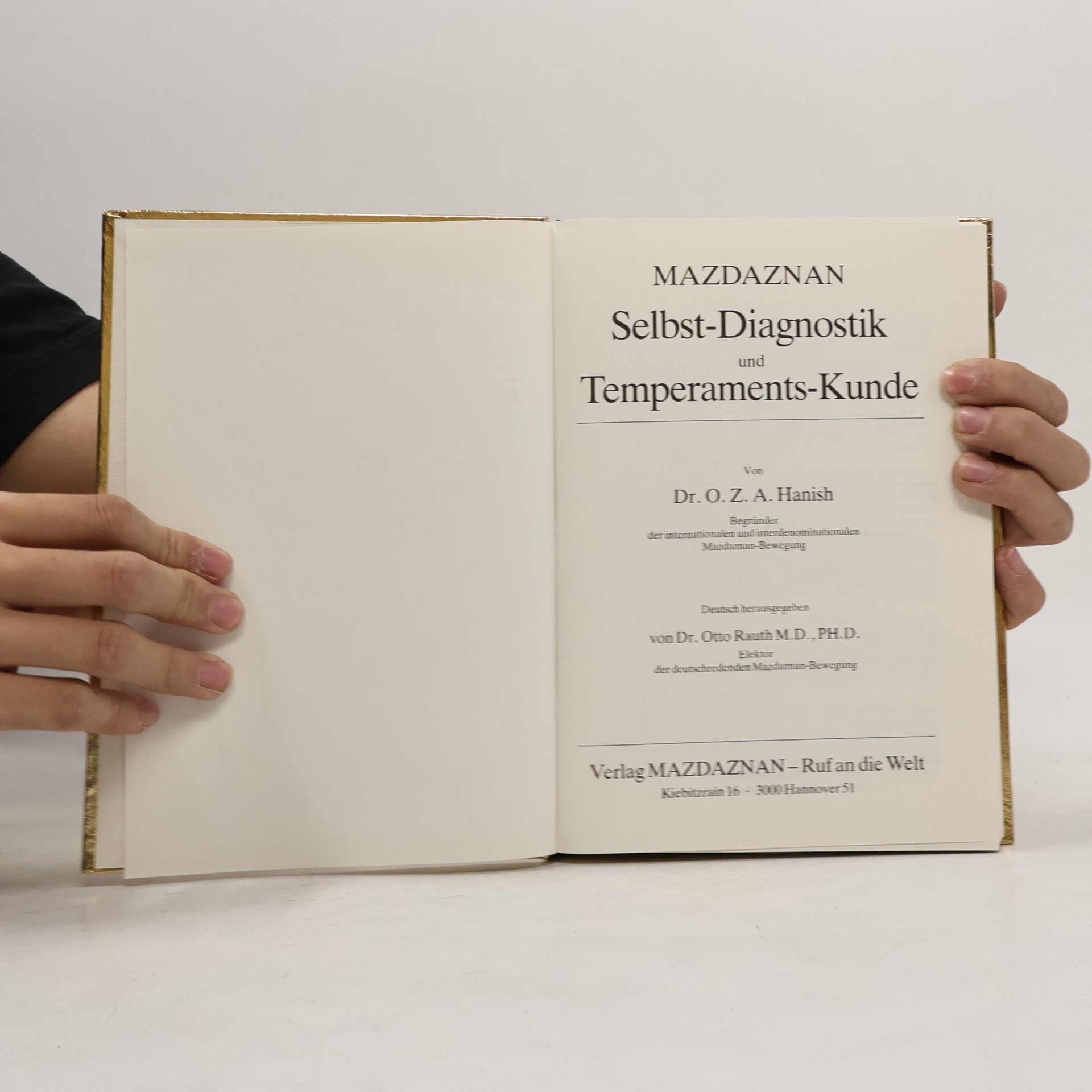 O. Z. A. Hanish Selbstdiagnostik und Temperaments-Kunde
