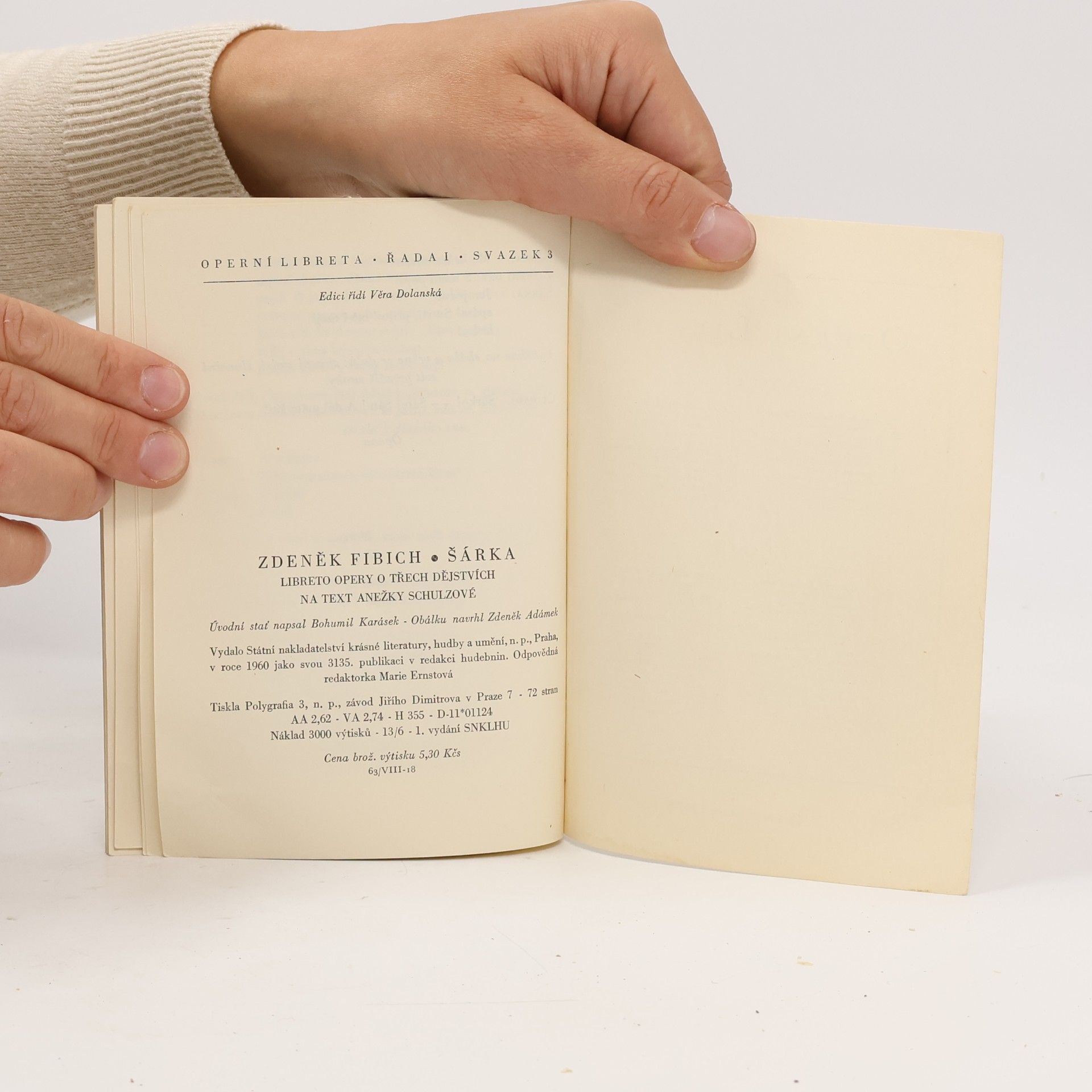 Zdeněk Fibich Operní libreta I/3