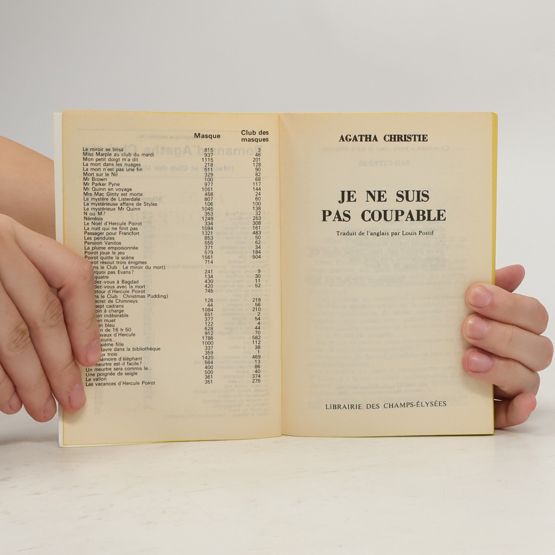 Agatha Christie Club des Masques - 22: Je ne suis pas coupable