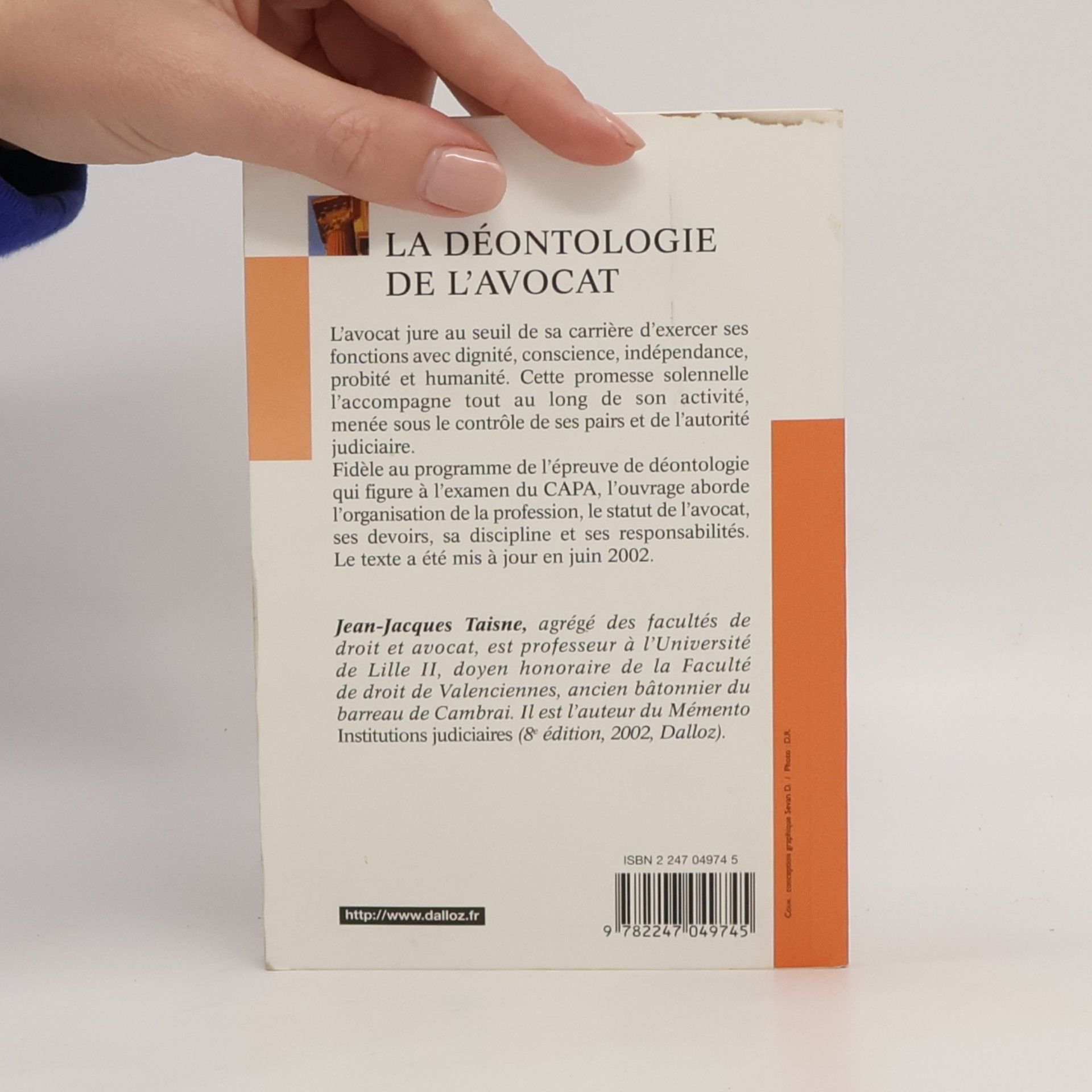 Jean-Jacques Taisne La déontologie de l'avocat