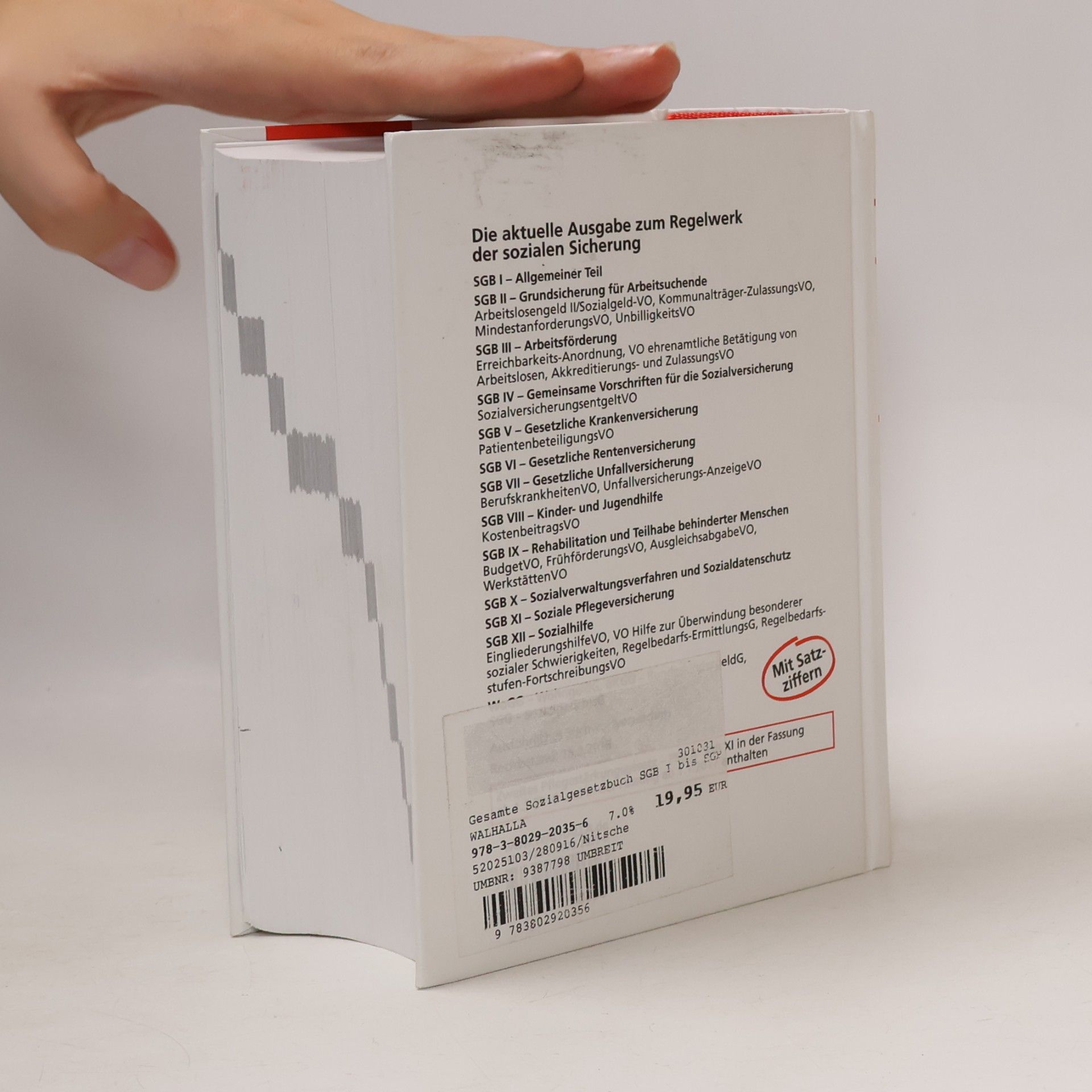 Walhalla Walhalla Fachredaktion Das gesamte Sozialgesetzbuch SGB I bis SGB XII
