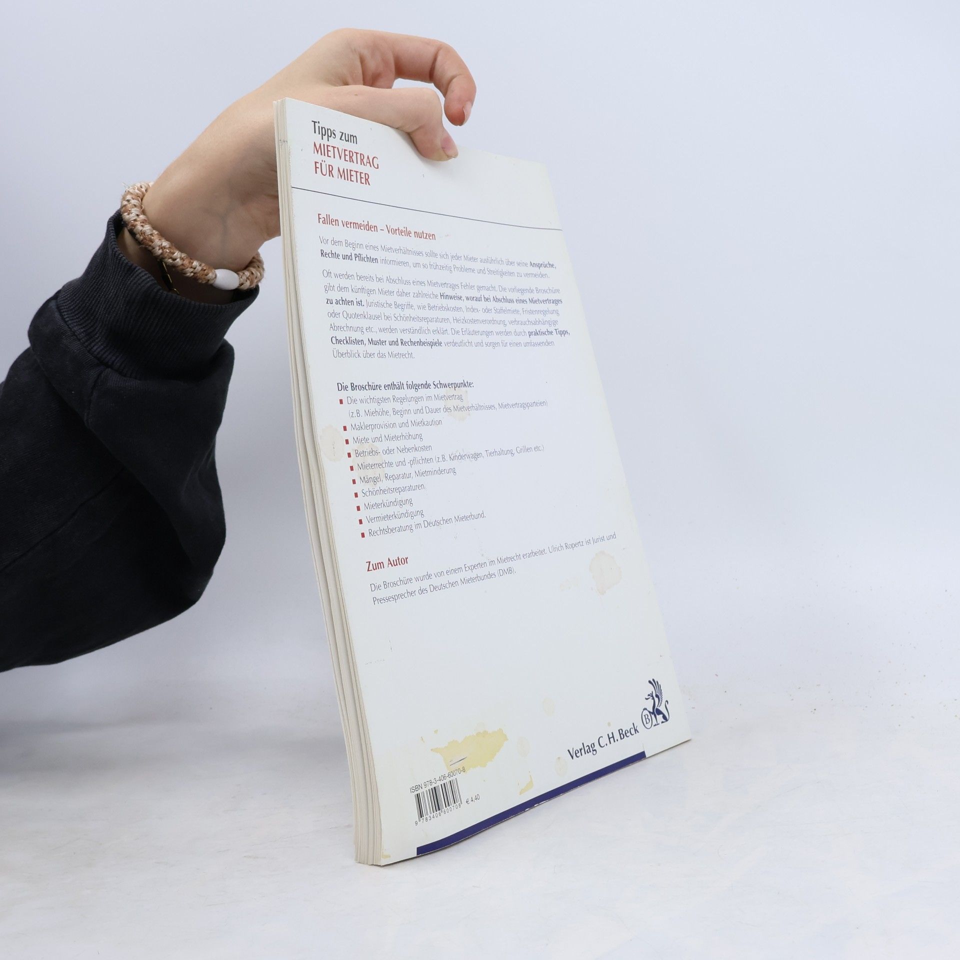 Ulrich Ropertz Tipps zum Mietvertrag für Mieter