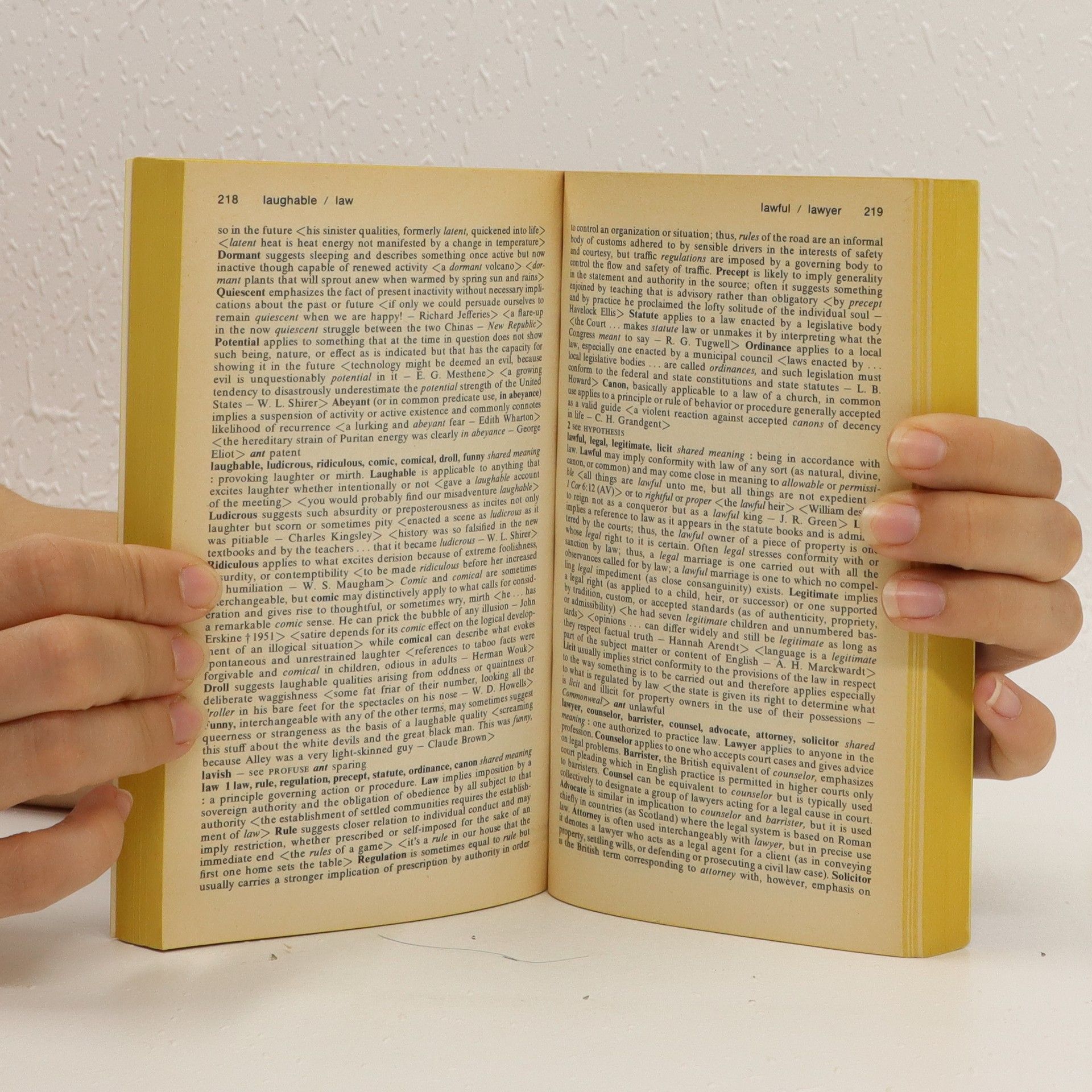 C. Merriam The Merriam-Webster pocket dictionary of synonyms