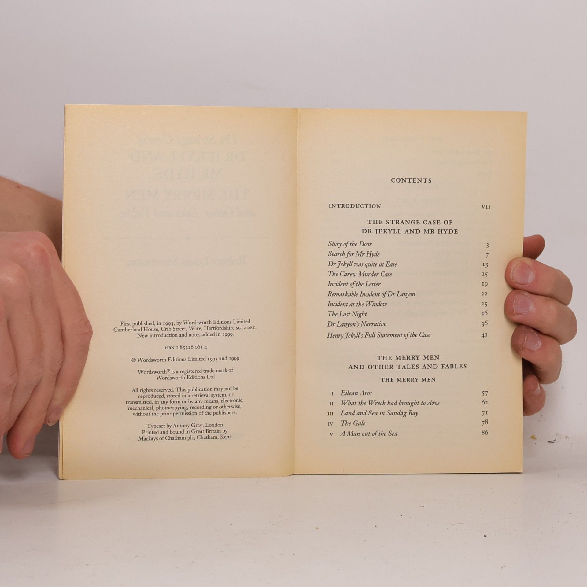 Robert Louis Stevenson Dr, Jekyll and Mr Hyde & The Merry Men and Other Tales and Fables